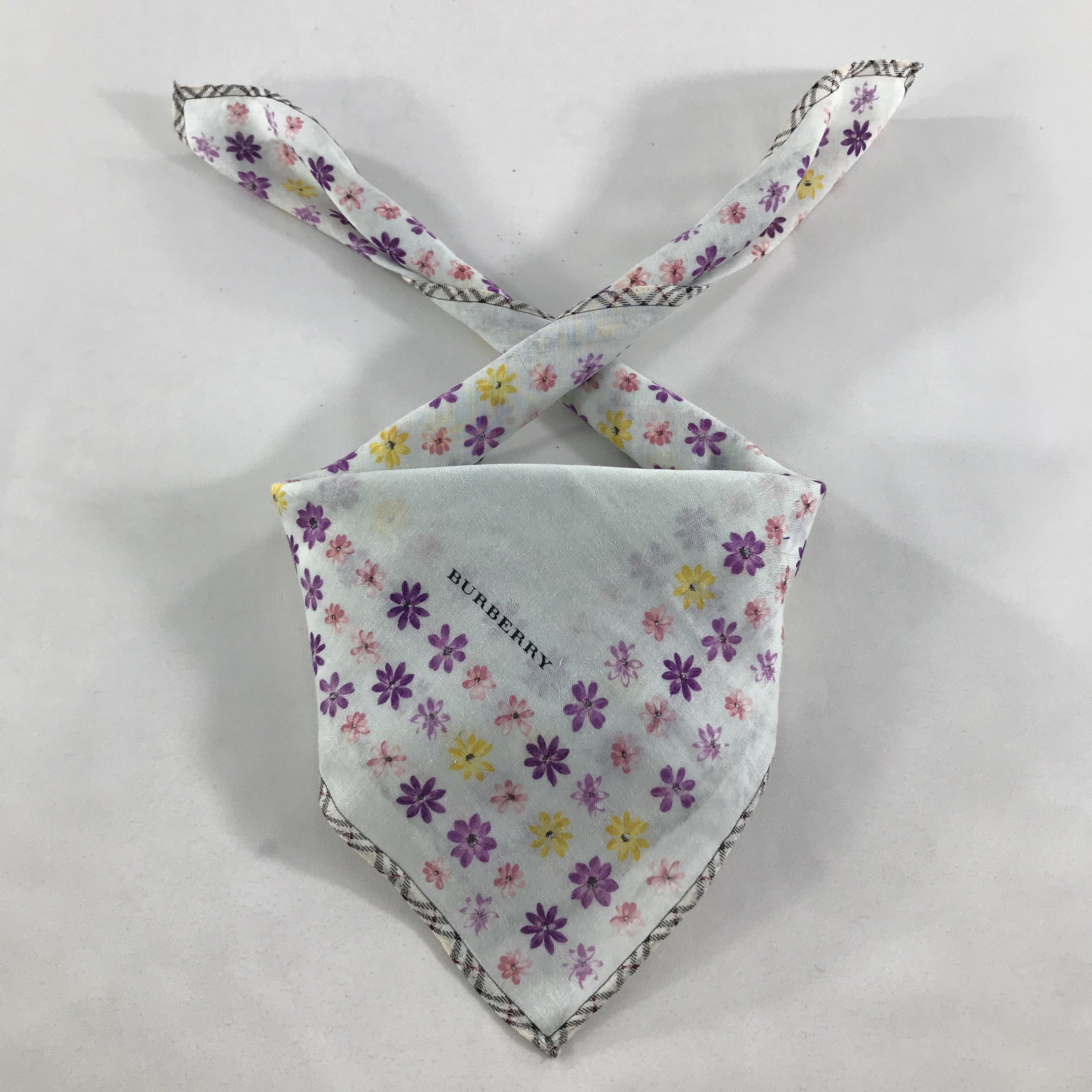 Burberry × Vintage Burberry Bandana / Handkerchief / Neckerchief - S1680 Size ONE SIZE - 3 Thumbnail