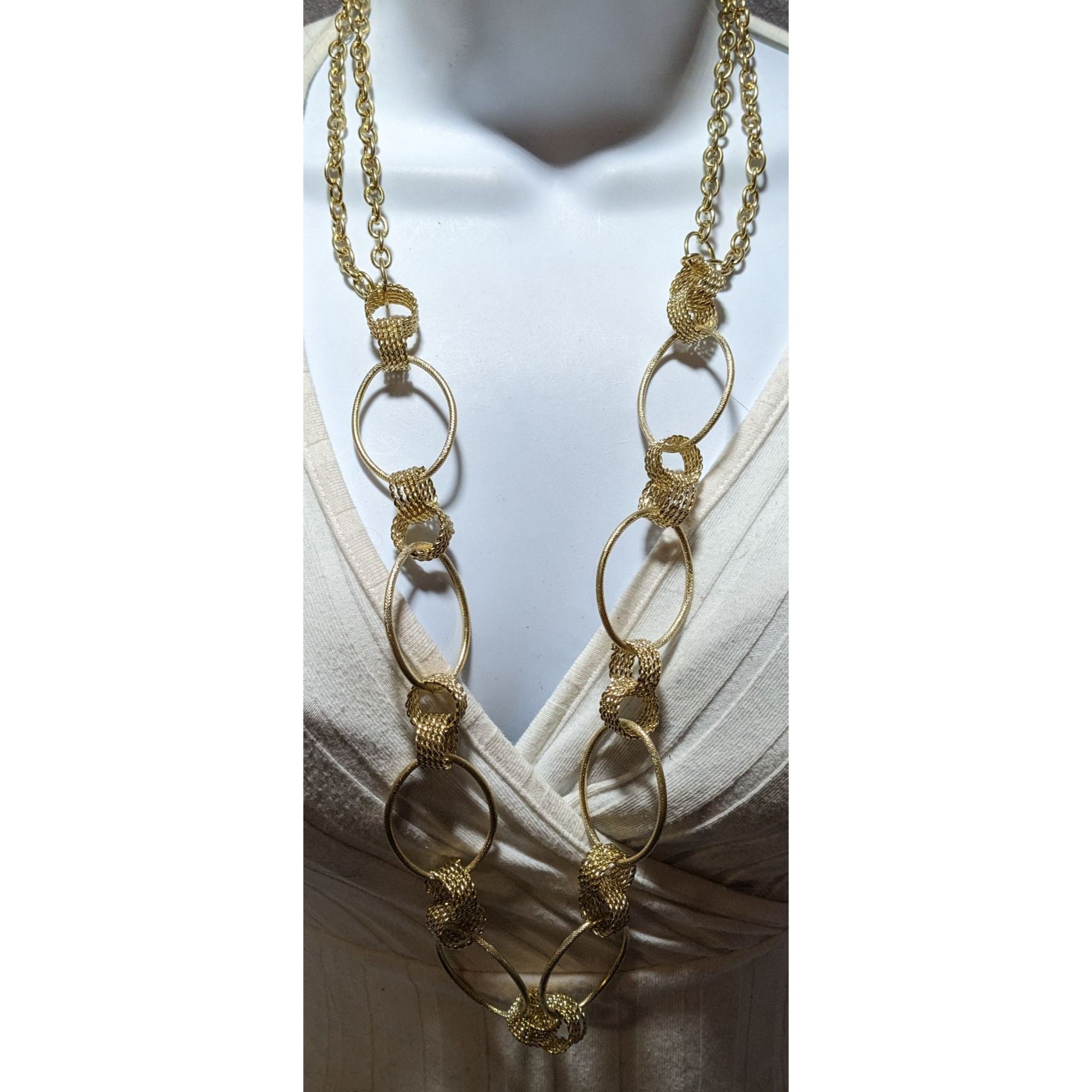 Other Gold Ring Decorative Chain Link Necklace Size ONE SIZE - 4 Thumbnail