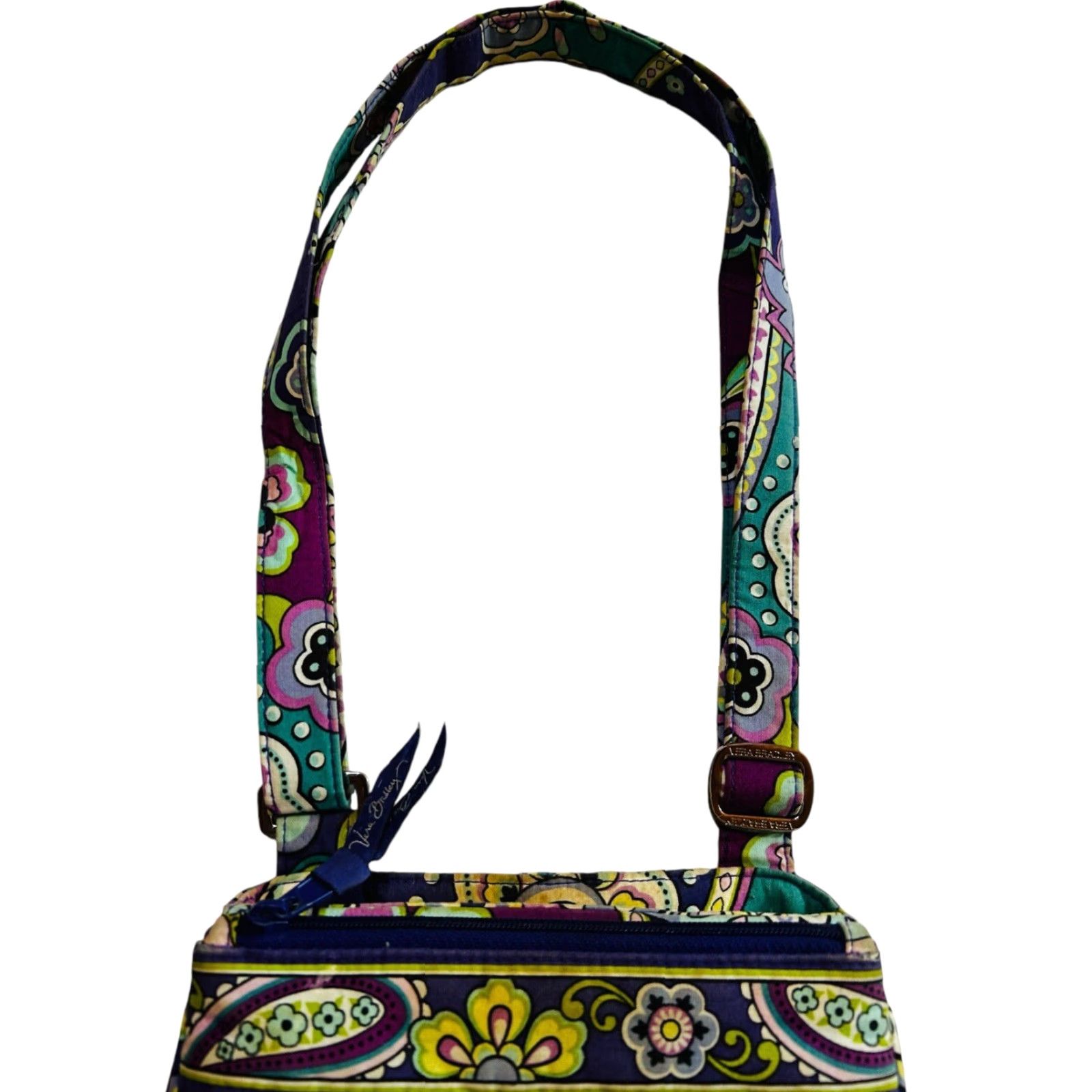 Vera Bradley Vera Bradley Crossbody Saddle Purse Purple Heather Paisley Bag Size ONE SIZE - 3 Thumbnail