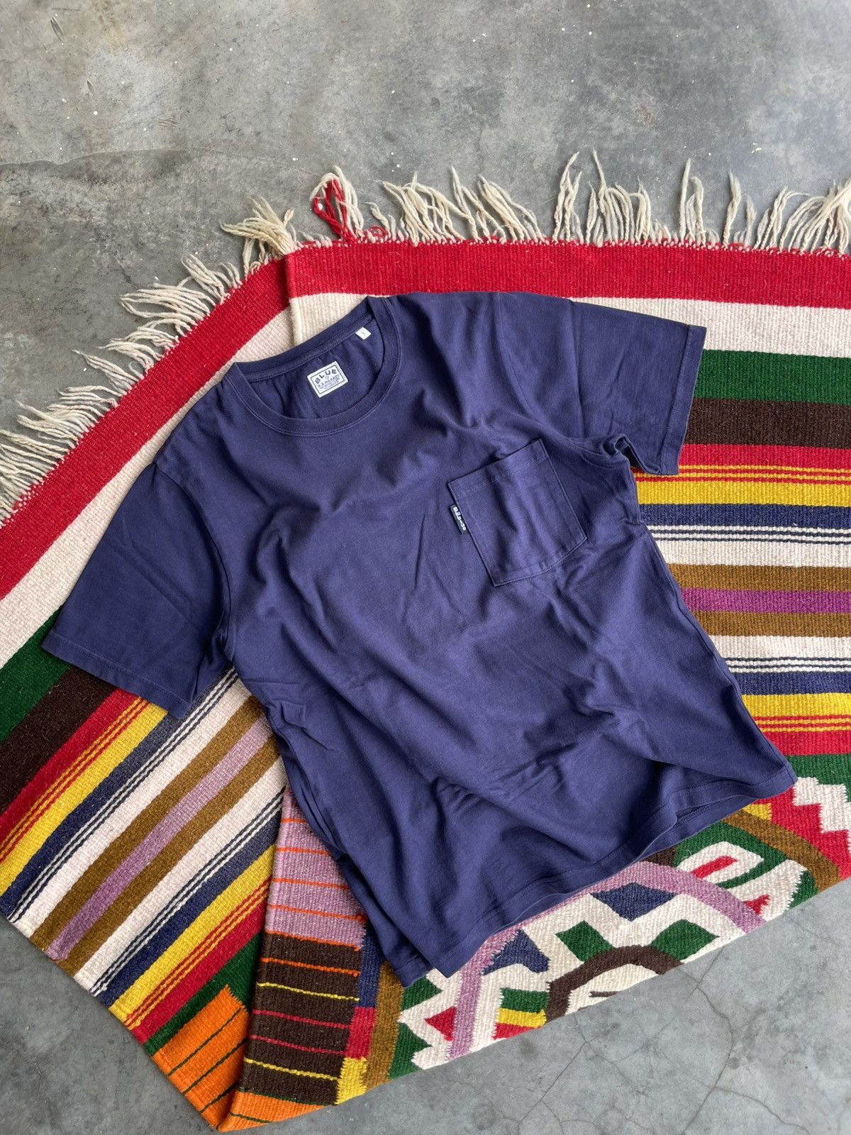 HOLLYWOOD RANCH MARKET × Japanese Brand Blue Blue Indigo Pocket tee Size US M / EU 48-50 / 2 - 6 Thumbnail