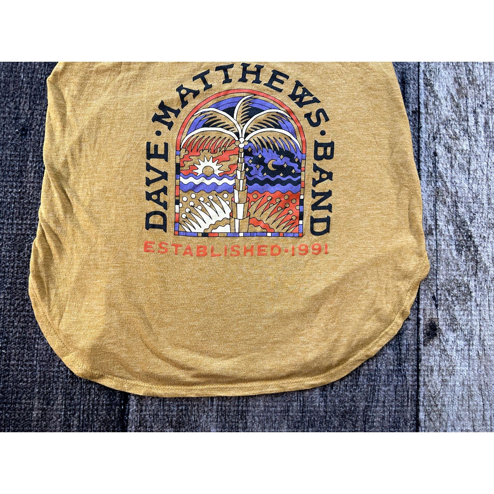 Next Level Apparel Dave Matthews Band Palm Tree Yellow Tank Top Size Large Size L / US 10 / IT 46 - 4 Thumbnail