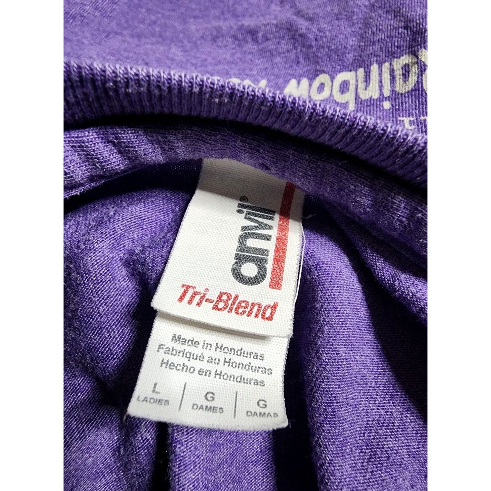 Anvil Womens L Flytec USA Big Spring Nationals 2018 Hang Gliding T Shirt Double Sided Shirt Womens L Purple Cotton Short Sleeve Size L / US 10 / IT 46 - 5 Thumbnail
