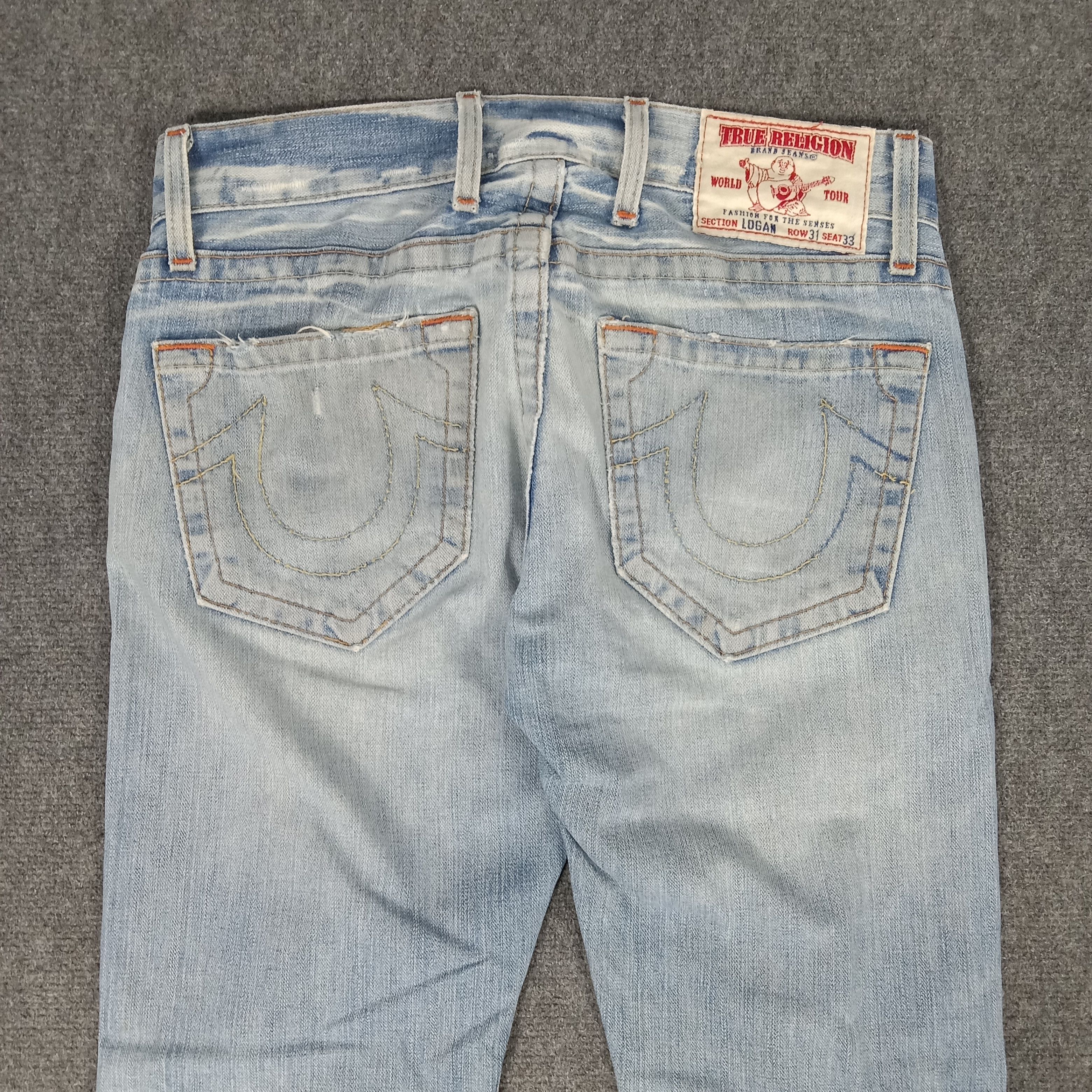 True Religion × Vintage True Religion American Distressed Style Denim Jeans Size US 33 - 2 Thumbnail