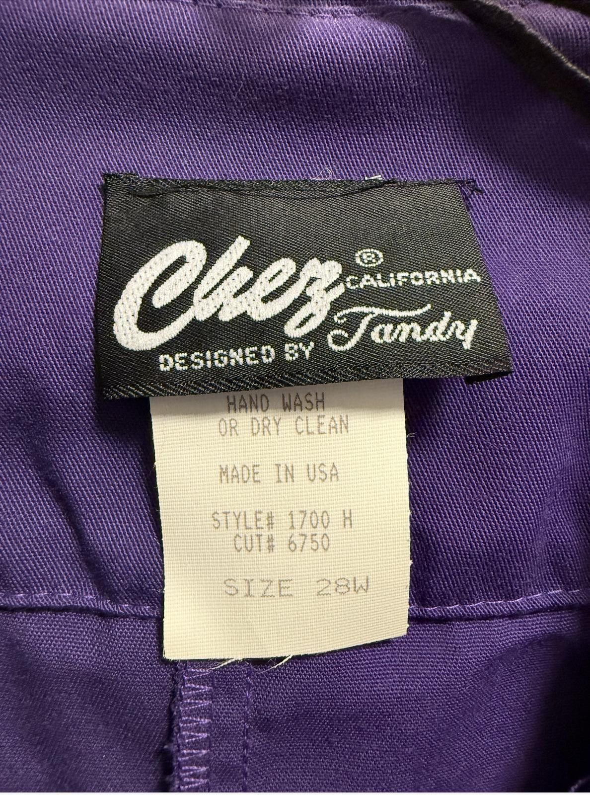 Designer Vintage Chez California by Tandy Purple Star Dress Size 42" / US 20 - 4 Thumbnail