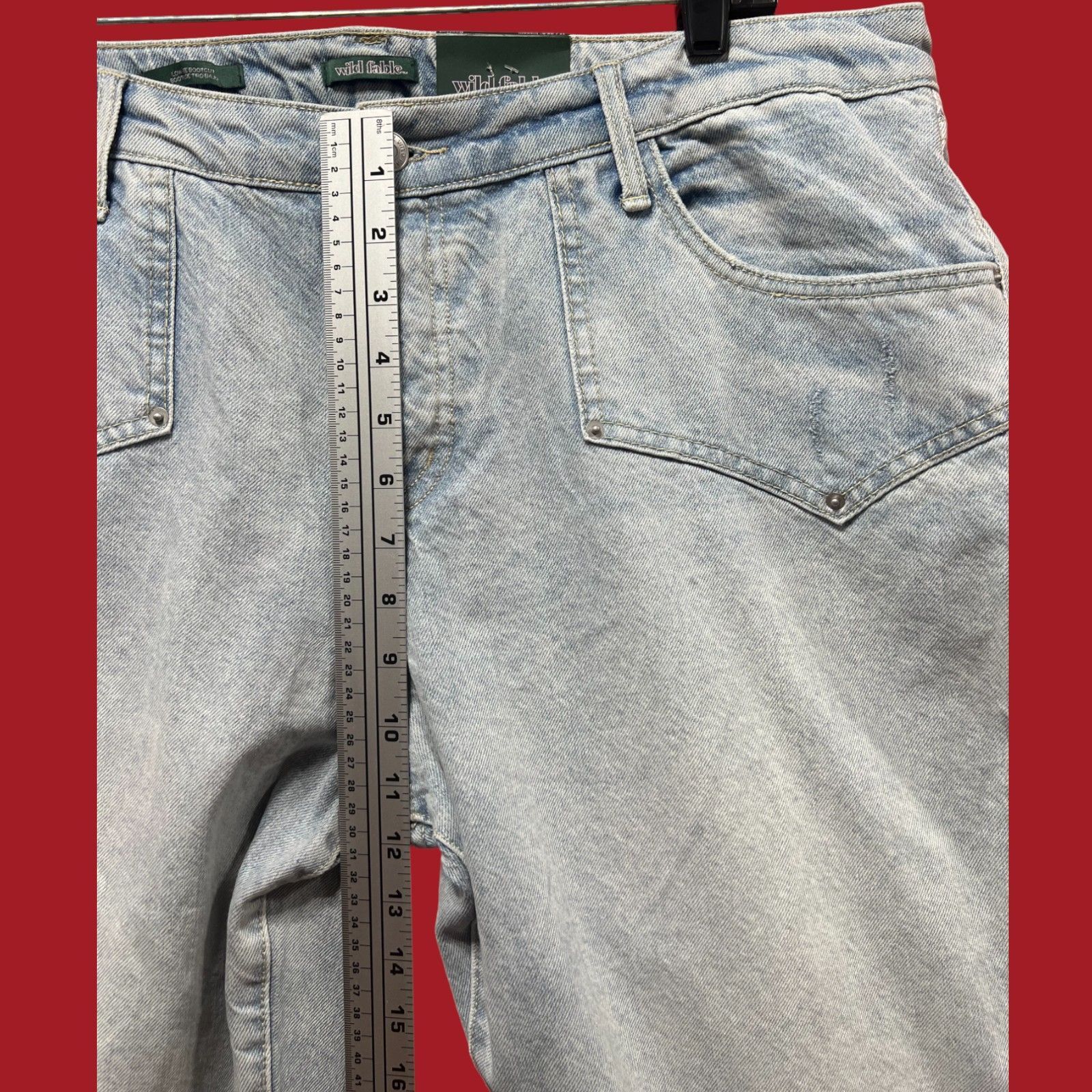 Other Wild Fable - Women's Low-Rise Bootcut Baggy Jeans - Light Bl Size 39" - 7 Thumbnail