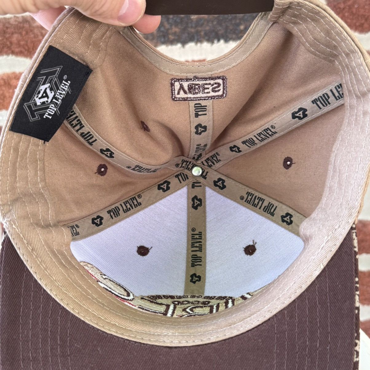 Vintage Top Level Good Vibes Only Snapback Hat Tan Brown Red Green Size ONE SIZE - 5 Thumbnail