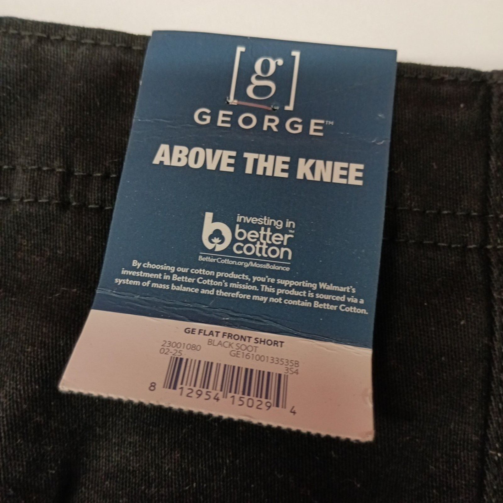 George George Twill Shorts Men's Size 44 Black Flat Front 9" Inseam Size US 44 / EU 60 - 5 Thumbnail