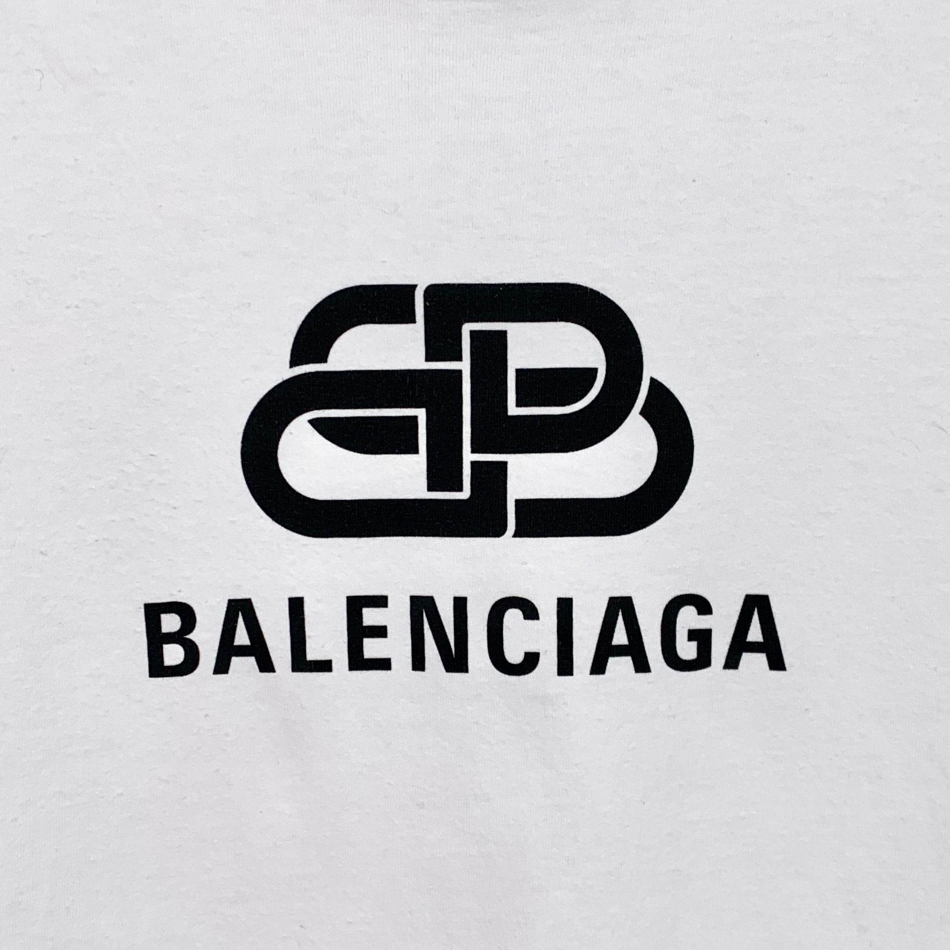 Balenciaga Balenciaga White Logo T-Shirt Unisex Cotton Casual Wear Size Size M / US 6-8 / IT 42-44 - 4 Thumbnail