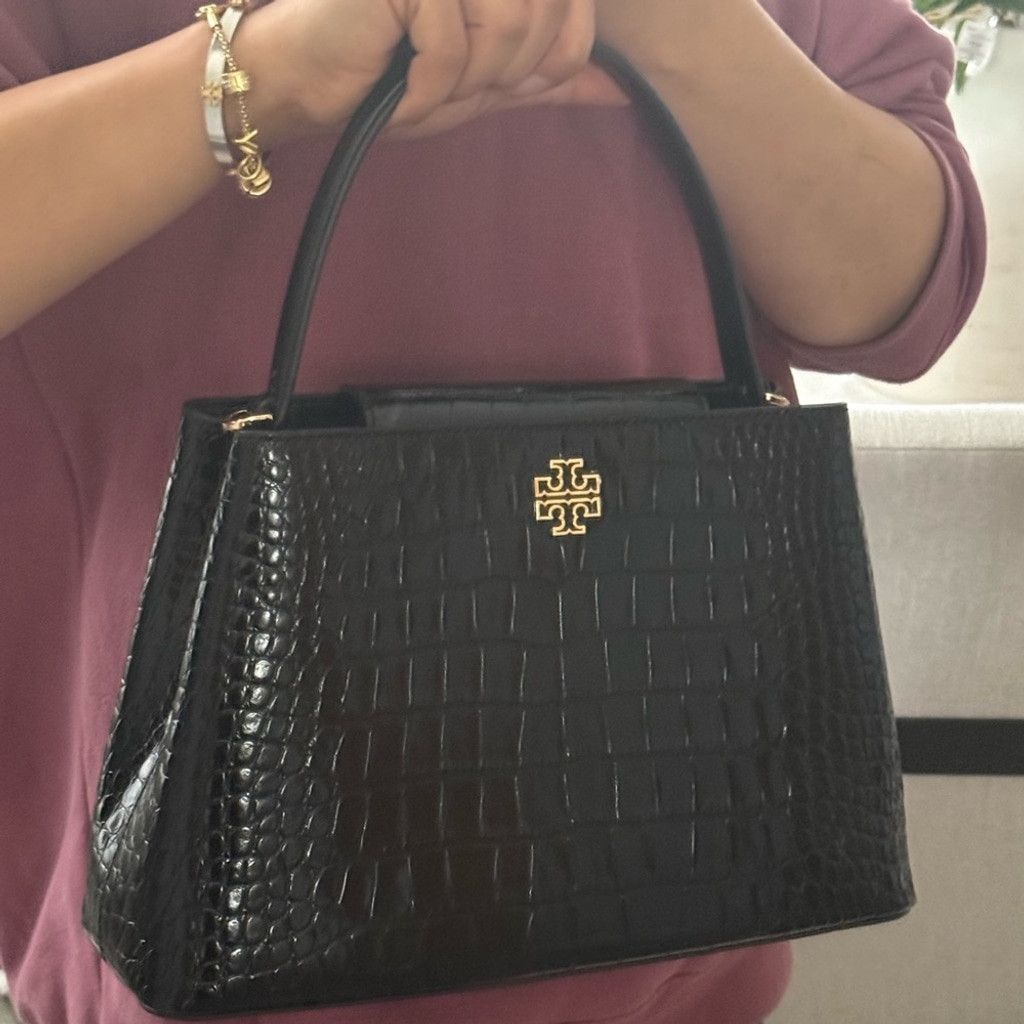 Tory Burch New 850!+ Tory Burch Britten Embossed Small Satchel/Crossbod Size ONE SIZE - 12 Thumbnail