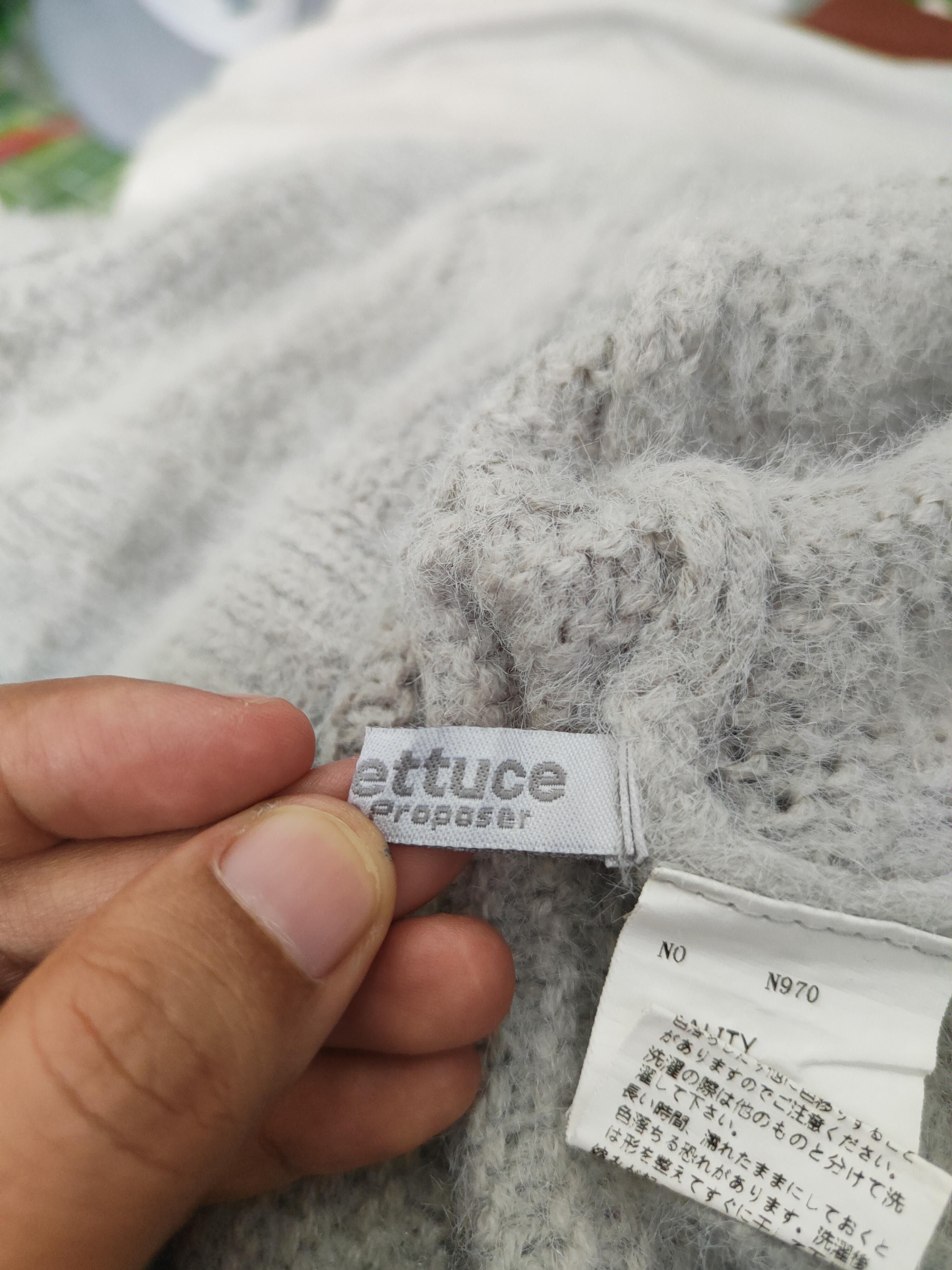 Japanese Brand × Vintage Kobe Lettuce Gray Shag Shaggy Fur Mohair Knitwear #W2238 Size M / US 6-8 / IT 42-44 - 12 Thumbnail
