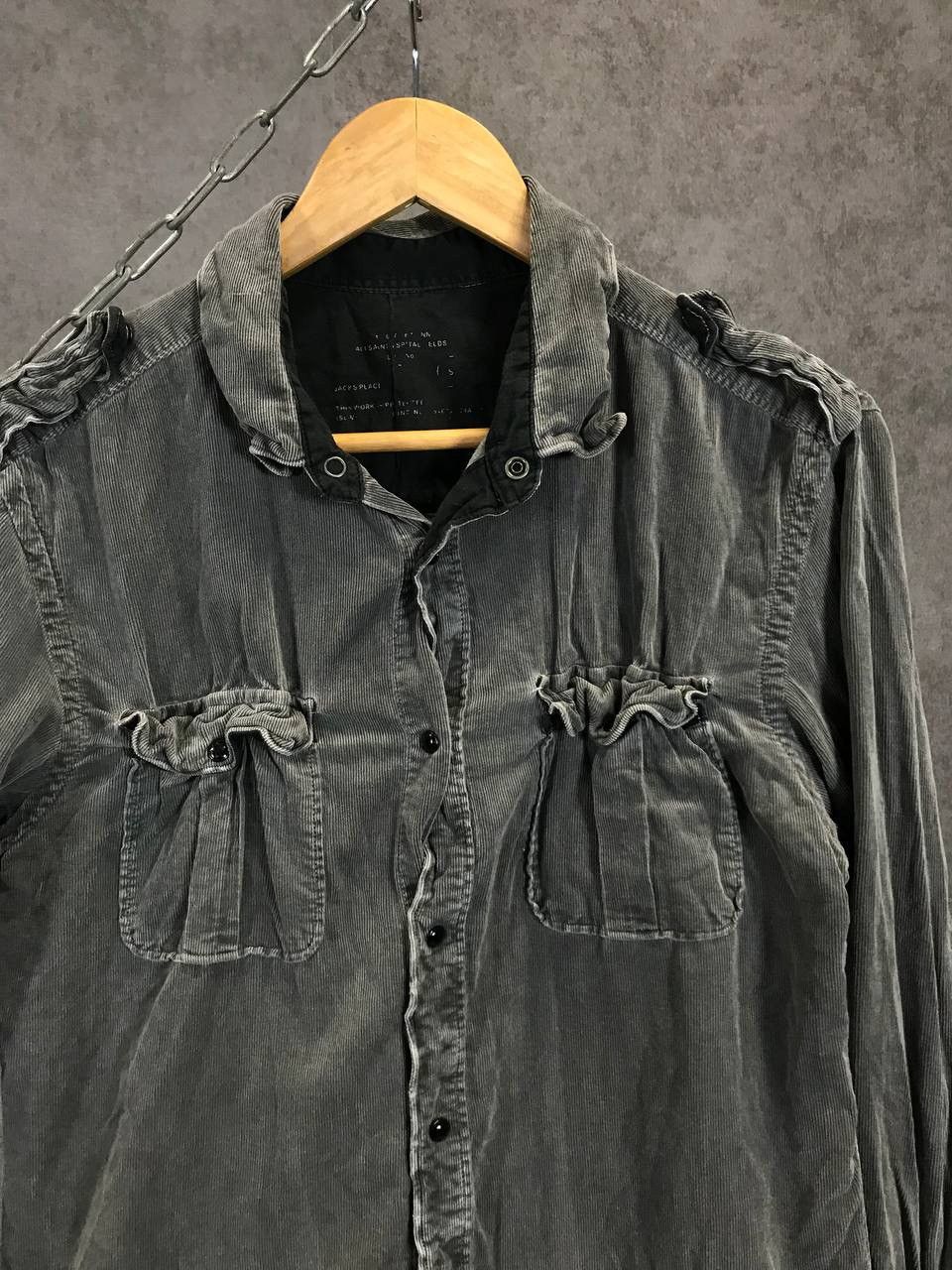 Allsaints Allsaints vintage velvet avant garde shirt Size US S / EU 44-46 / 1 - 3 Thumbnail