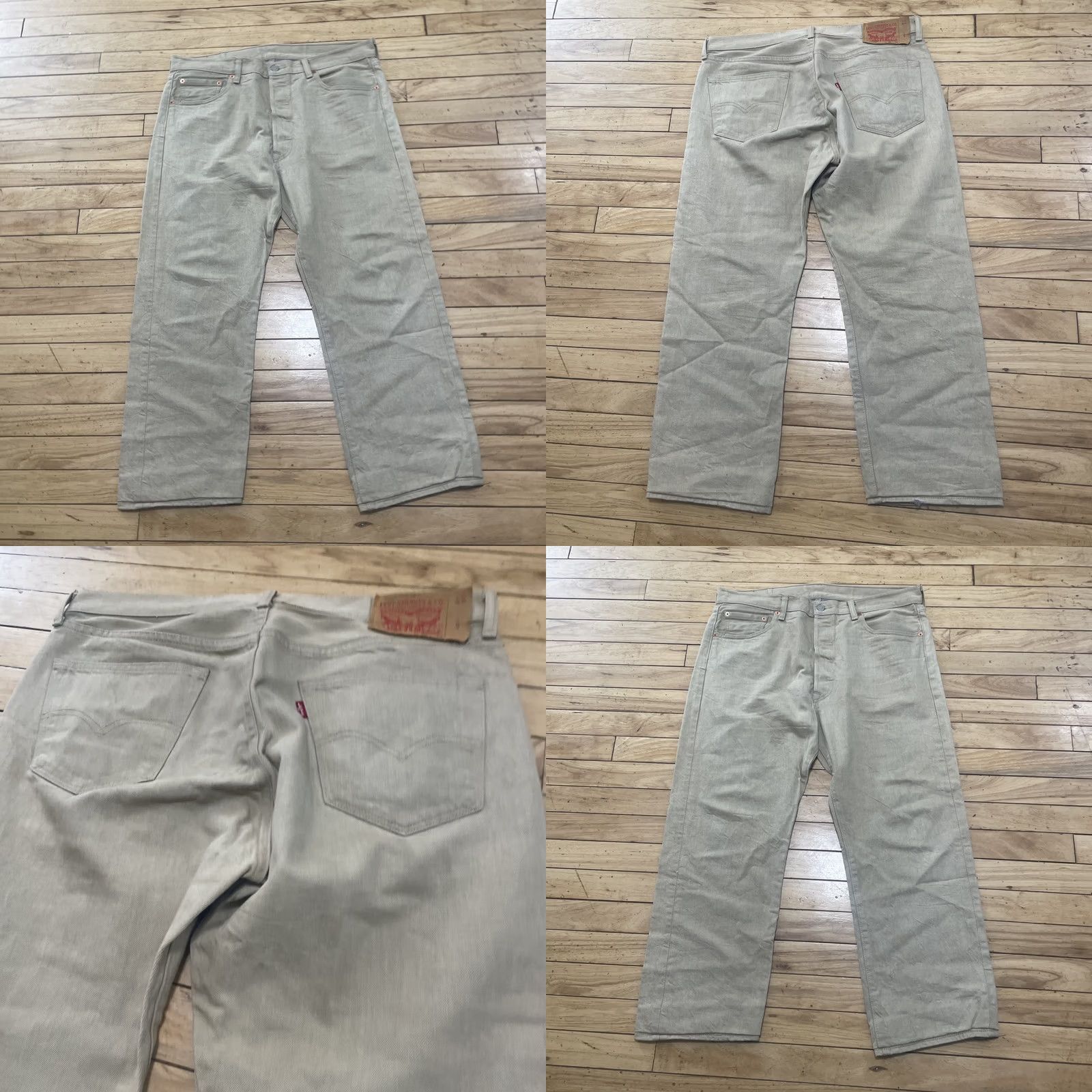 Levi's VINTAGE Levi’s 501 Jeans Men’s 36x27 Button Fly Denim Straight Brown 5-Pocket Grunge Logo 90s City Cowboy Classic Size US 36 / EU 52 - 9 Thumbnail