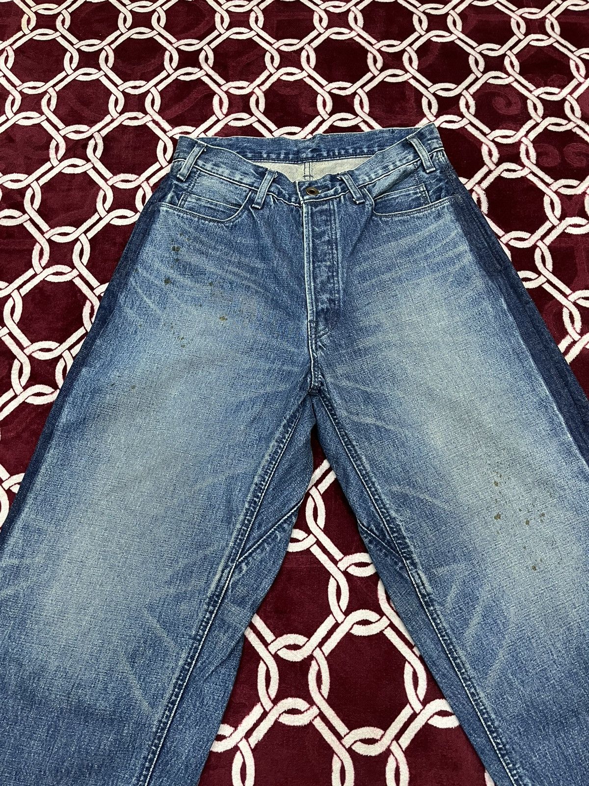 Japanese Brand Bru Na Boinne Redline Selvedge Stain Denim Size US 28 / EU 44 - 6 Thumbnail