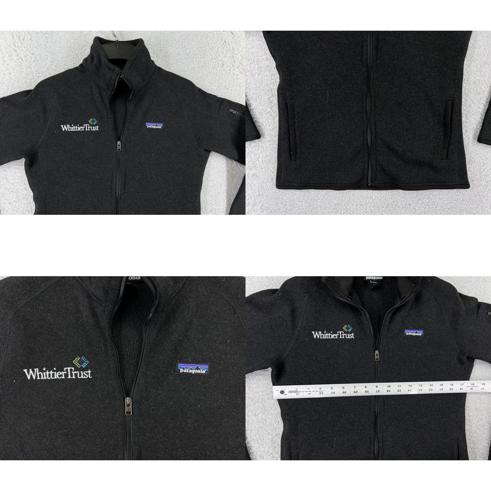 Patagonia Patagonia Womens Jacket Gray Zip Mock Neck Fleece Cozy All Seasons Logo Embroidered Size M / US 6-8 / IT 42-44 - 8 Thumbnail