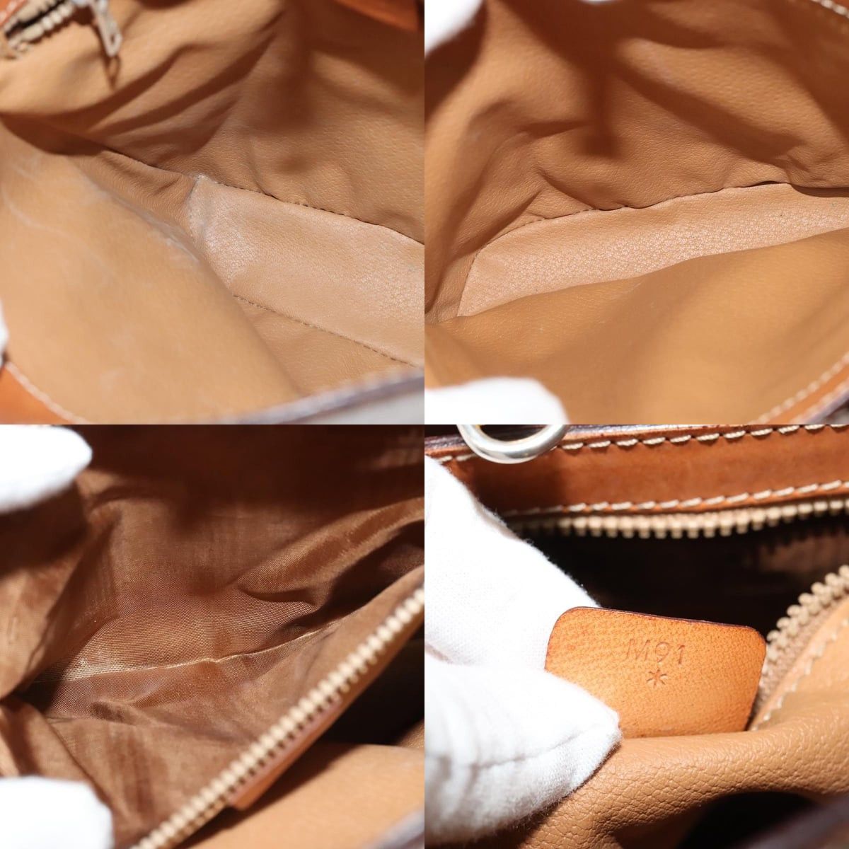 Celine CELINE Macadam Canvas Shoulder Bag Pvc Beige Gold Size ONE SIZE - 12 Thumbnail
