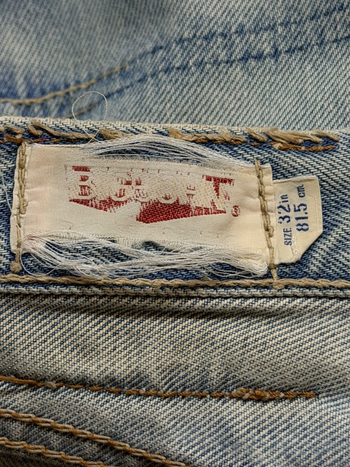 Big John Vintage 90s Big John Blue Faded Wash Straight Leg Jeans Size US 31 - 7 Thumbnail