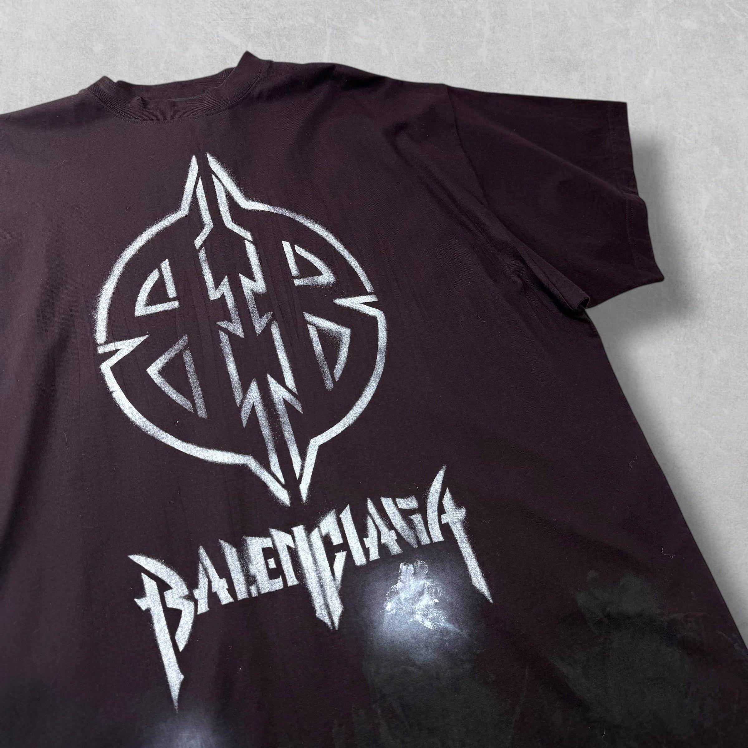 Balenciaga Balenciaga Black Metal BB Stencil Tee 4 (XXXL) Size US XXL / EU 58 / 5 - 4 Thumbnail