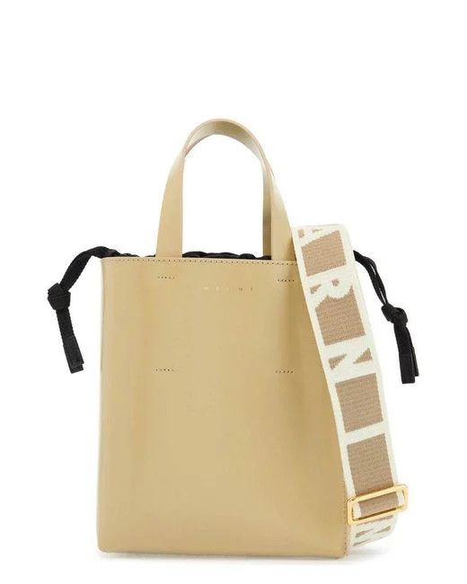 Marni o1s22i1n0525 Size: OS / Leather Shopping Bag in Beige Size ONE SIZE - 1 Thumbnail