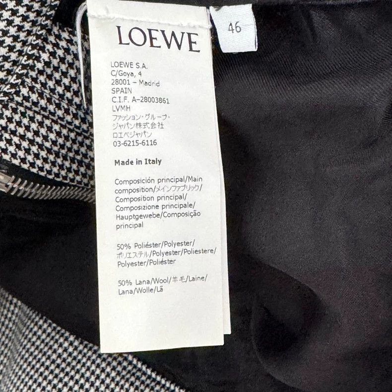 Loewe LOEWE Houndstooth leather logo shirt coat Size M / US 6-8 / IT 42-44 - 5 Thumbnail