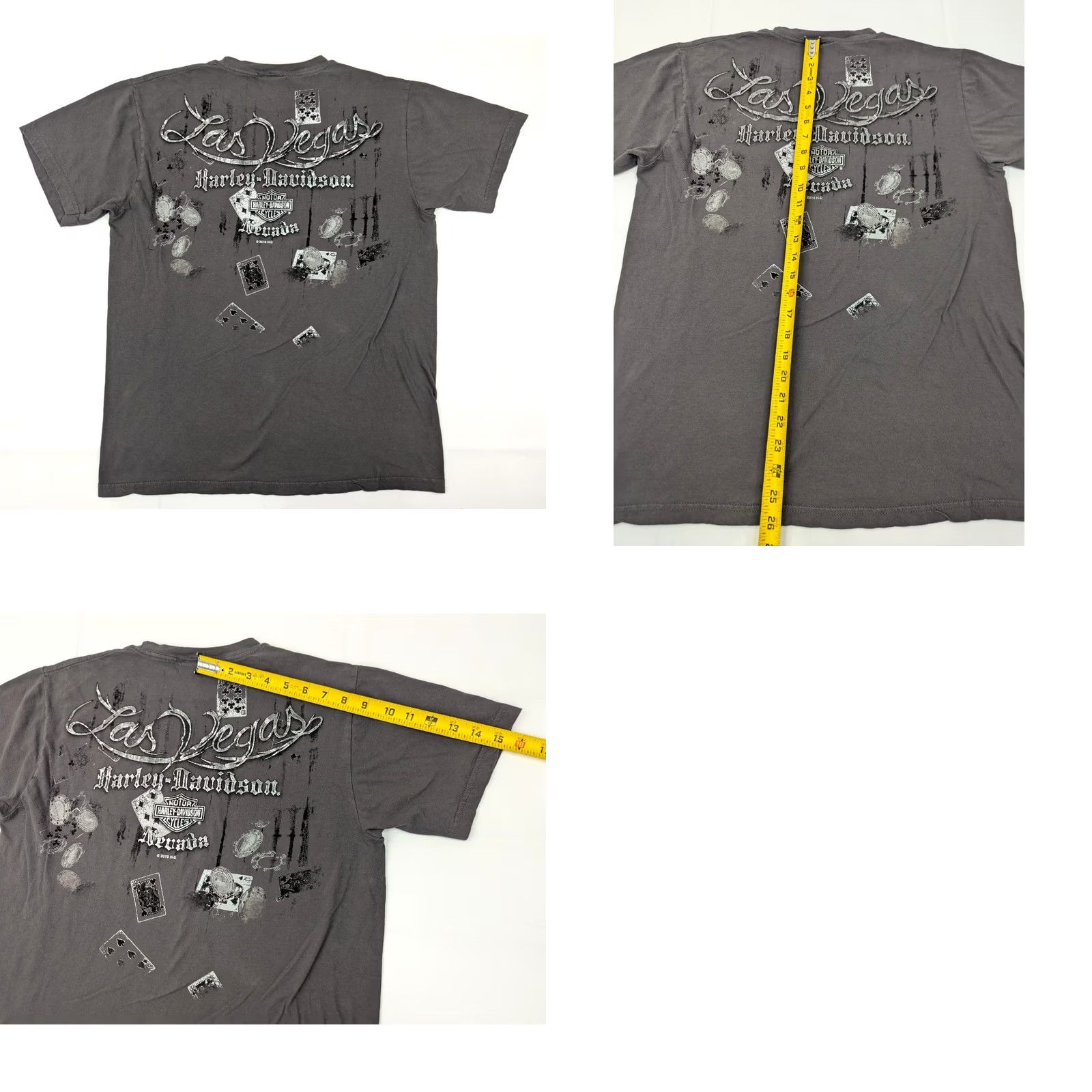 Harley Davidson Harley-Davidson RK Stratman Short Sleeve Shirt Men M Gray Silver Vegas Logo T-Shirt 41 Chest Cotton Size US M / EU 48-50 / 2 - 8 Thumbnail