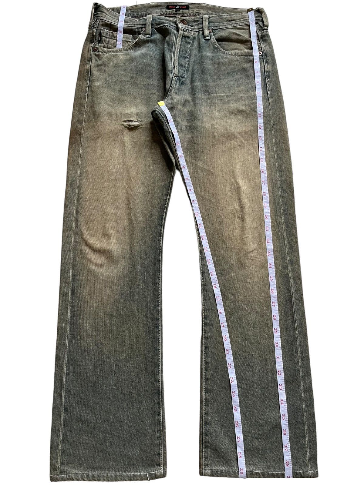Paul Smith Red Ear Vintage Red Ear Button Fly Sick Mud Wash Loose Jeans Size US 31 - 12 Thumbnail