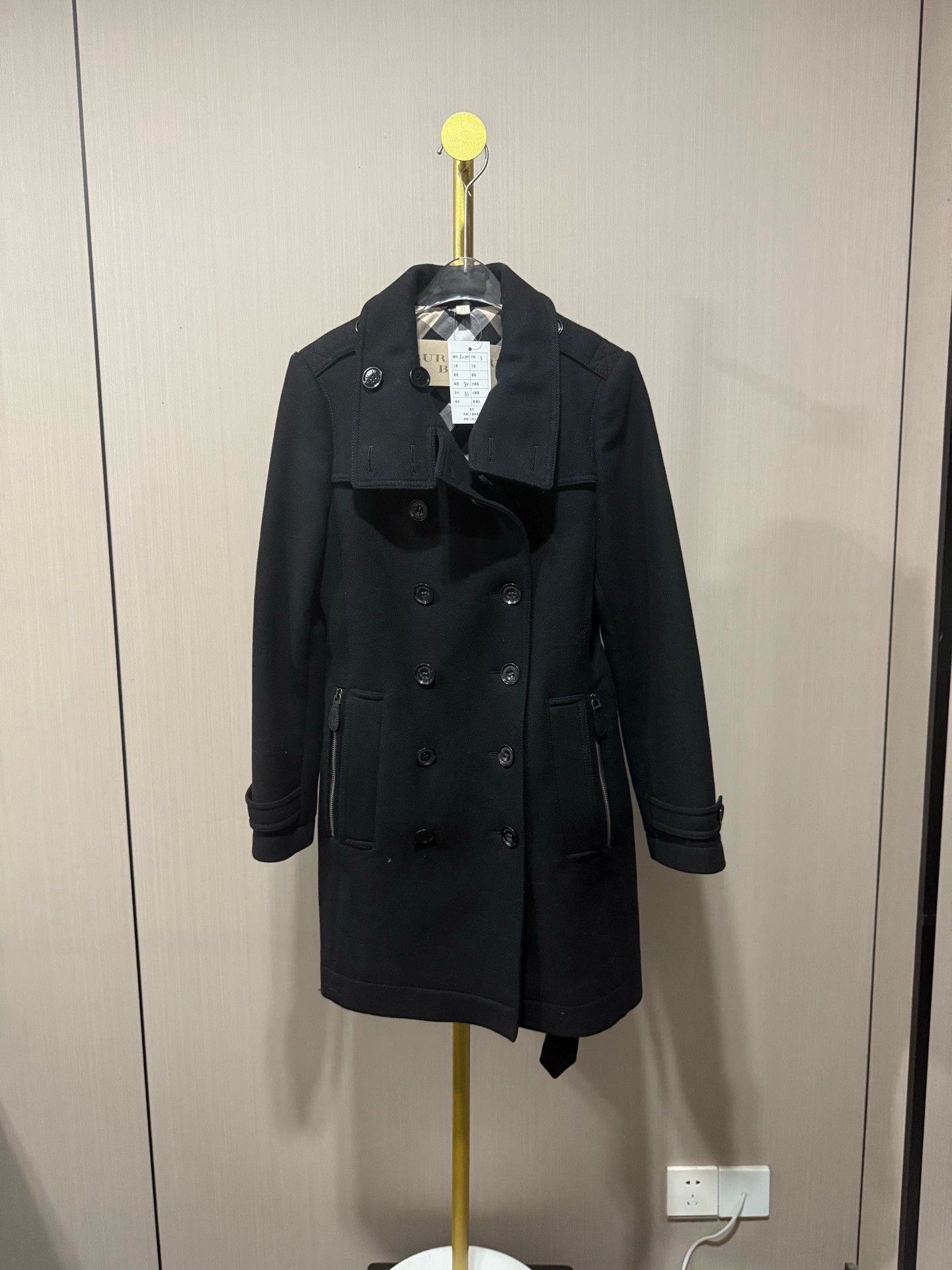 Burberry Burberry Black Wool Trench Coat S Size US S / EU 44-46 / 1 - 1 Thumbnail