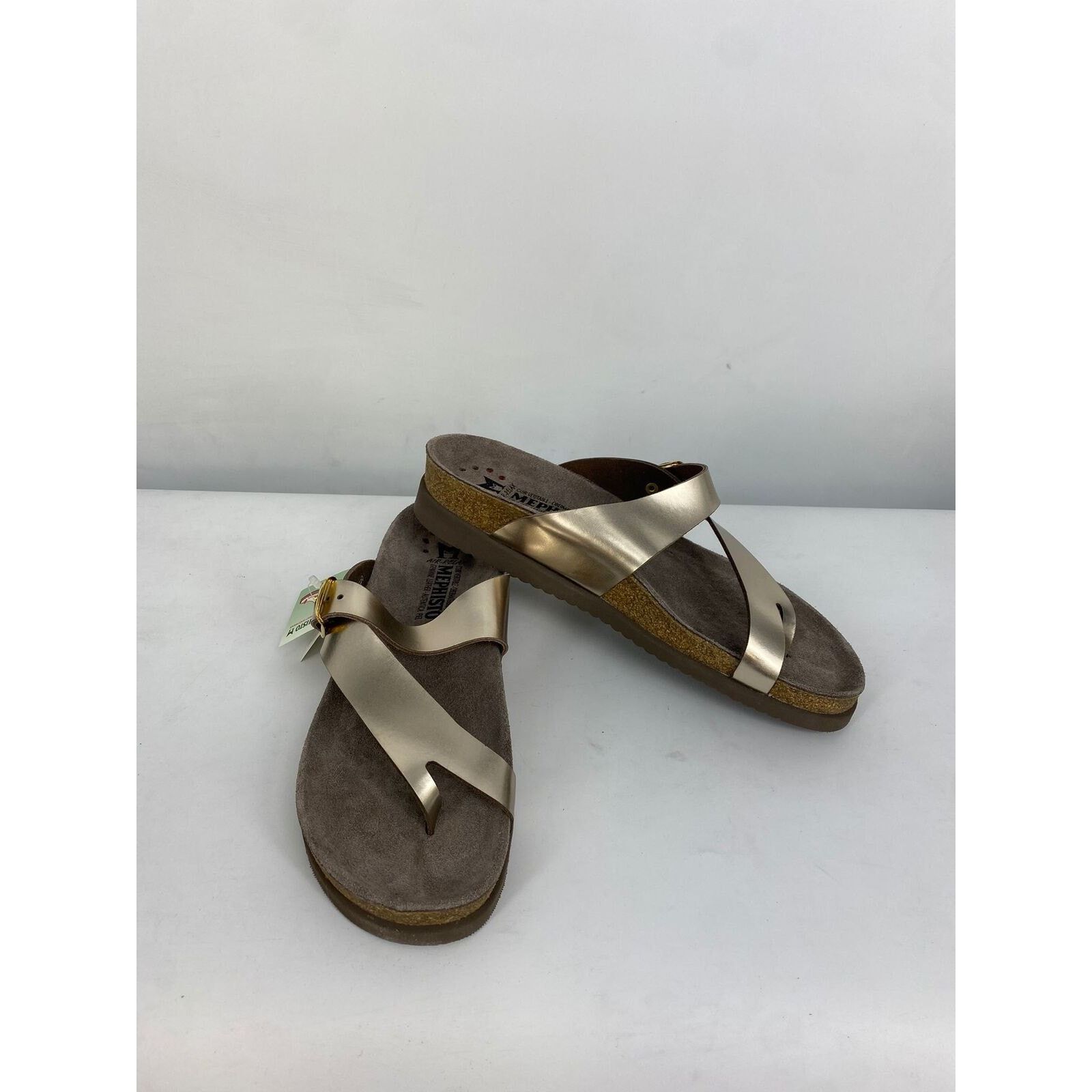 Mephisto MEPHISTO WOMEN'S HELEN CORK FOOTBED SANDAL PLATINUM SIZE 12 Size US 12 / IT 42 - 5 Thumbnail