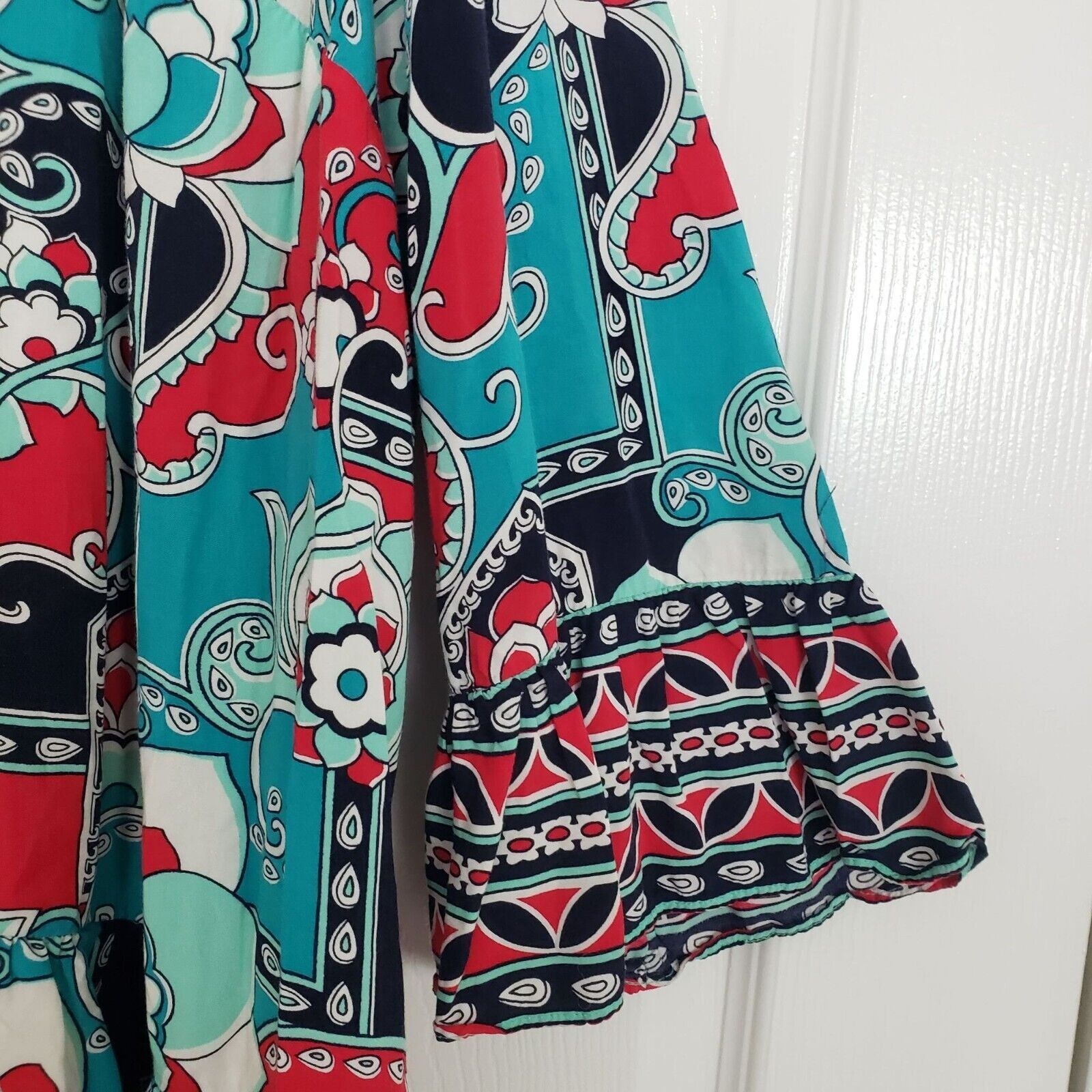 Designer Crown & Ivy Floral Peasant Blouse Womens Size 2X Colorful Size XXL / US 16-18 / IT 52-54 - 3 Thumbnail