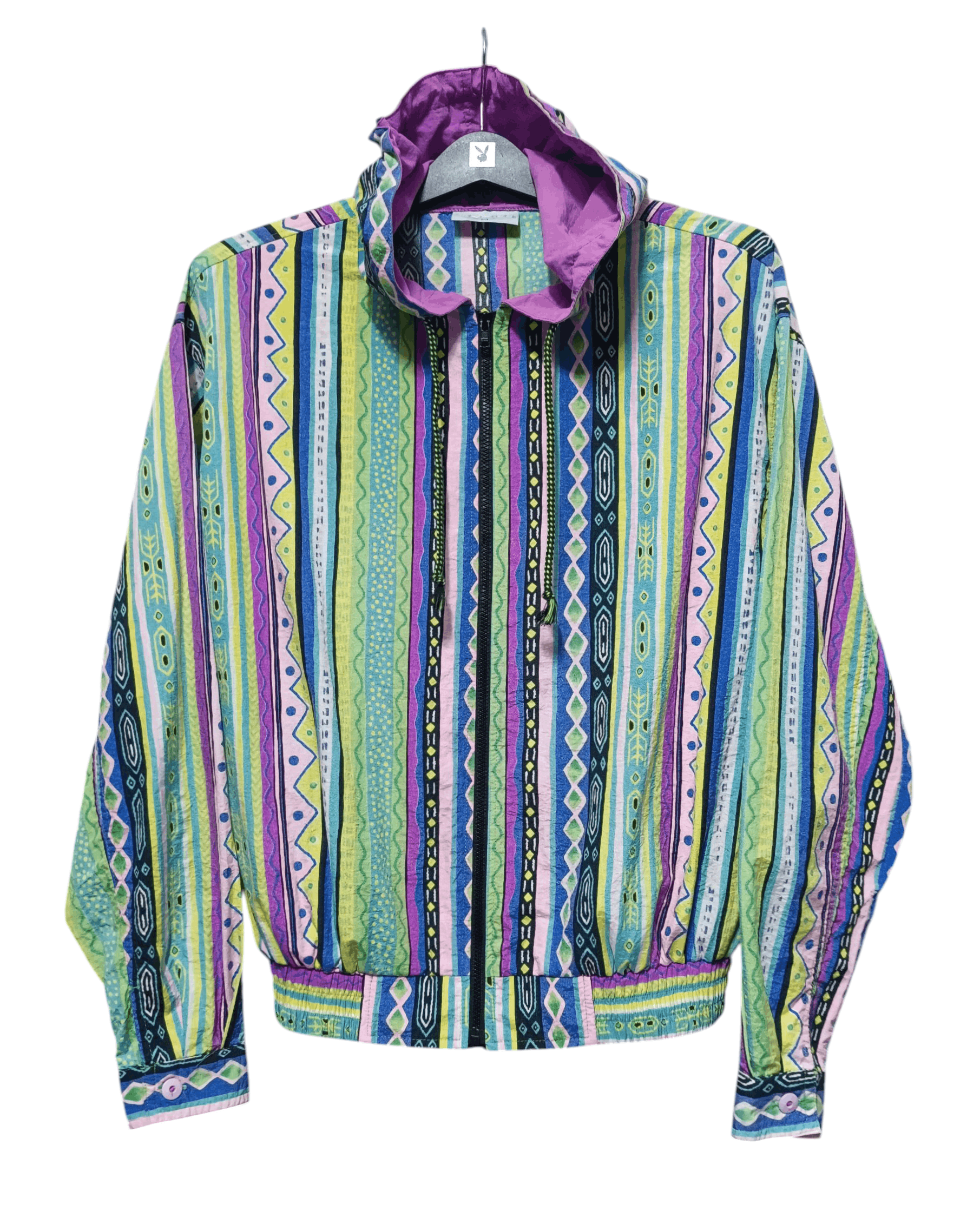 O'Neill Coogi inspired multi-colored nylon hoodie 90s Size US M / EU 48-50 / 2 - 1 Thumbnail