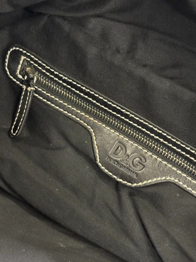 Dolce & Gabbana AW2010 Dolce & Gabbana Black Canvas Trompe Loeil Zip Lily Bag Size ONE SIZE - 11 Thumbnail