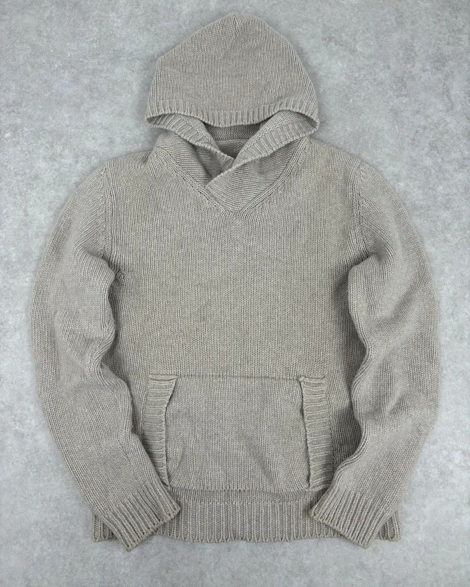 Vintage Daniele Alessandrini Camel Beige Wool Hooded Sweater Size US M / EU 48-50 / 2 - 1 Thumbnail
