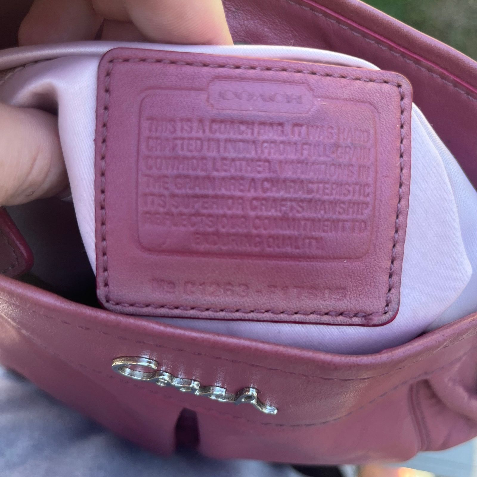 Coach COACH Ashley Leather 2 Way Bag, Mauve Size ONE SIZE - 8 Thumbnail
