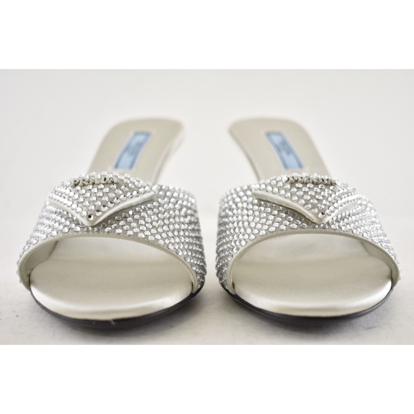 Prada Prada Crystal Satin Stiletto Perla Mule Heel Pump 36 Size US 6 / IT 36 - 11 Thumbnail