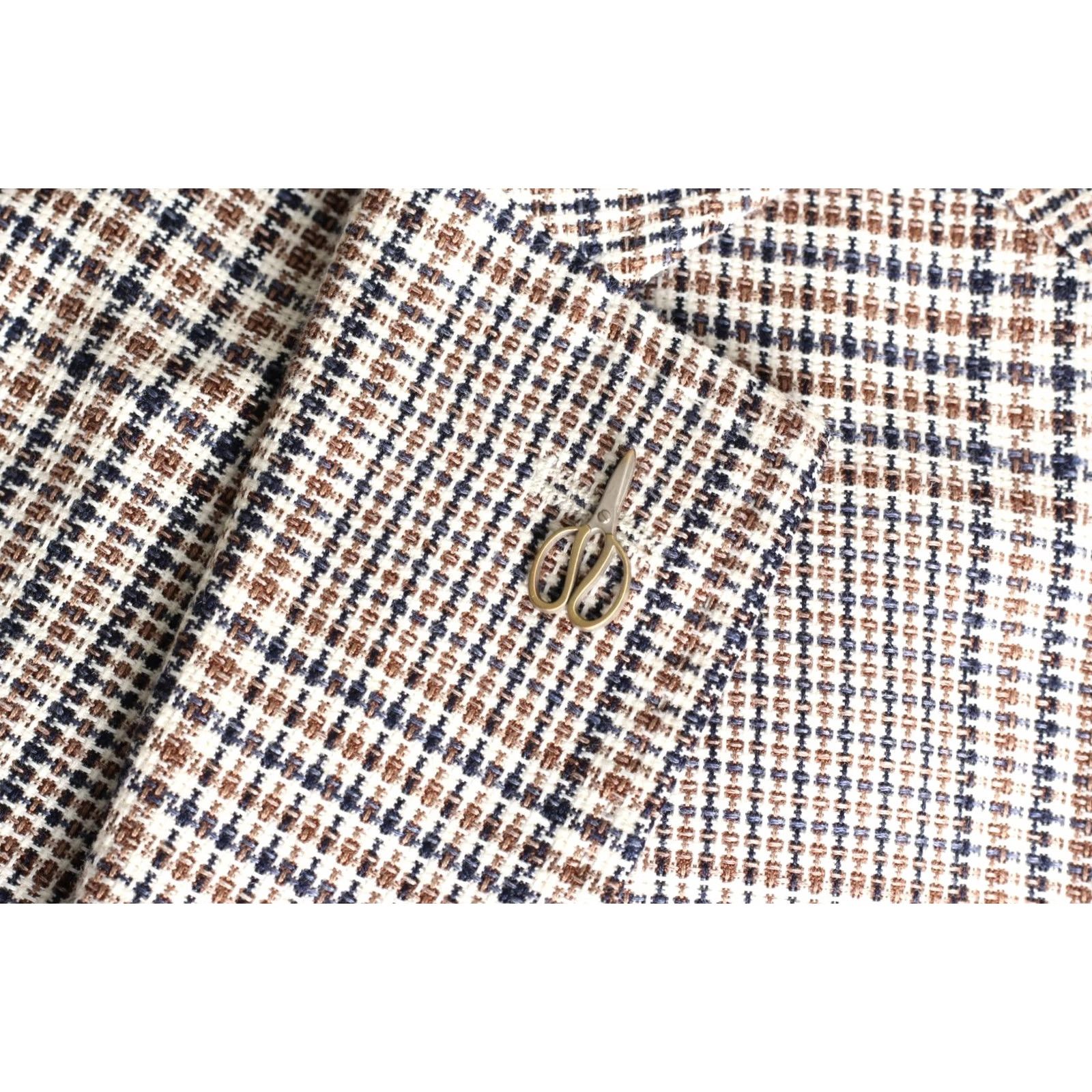 Paoloni PAOLONI Blazer Jacket Men Size 48 Knit Cotton Linen Blend MJ6589 Slim Size 48R - 4 Thumbnail