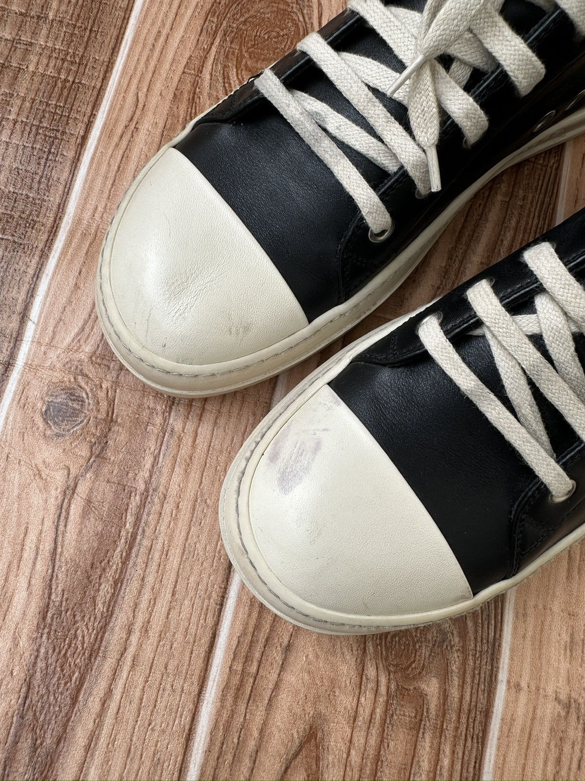 Rick Owens S/S 17 Black Milk Mainline Ramones Sneaks Size US 7 / EU 40 - 11 Thumbnail