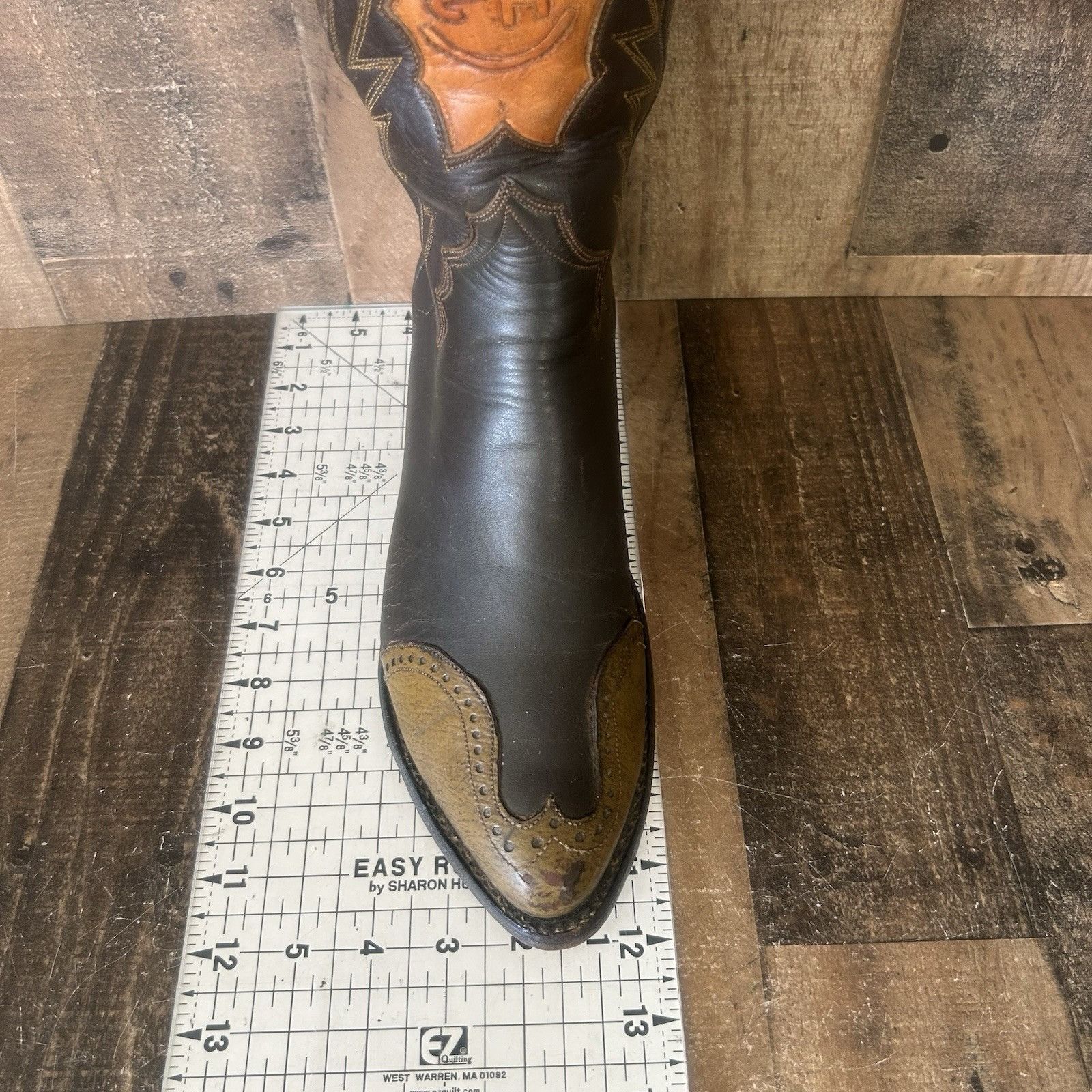 Other Custom Vintage Unbranded Wingtip Cowboy Boots Mens 11 D Size US 11 / EU 44 - 9 Thumbnail