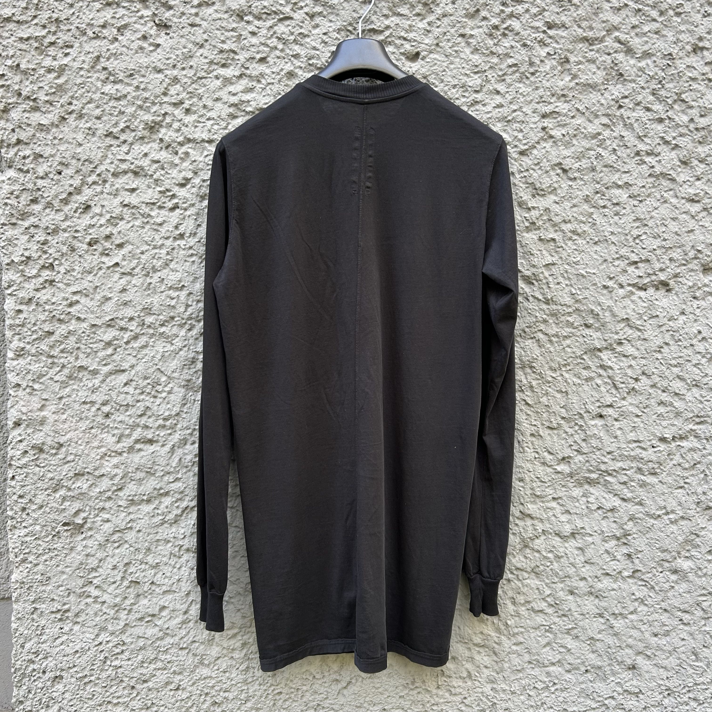 Rick Owens Drkshdw Rick Owens Black Long-Sleeved T-Shirt Top Pockets F/W17 Size US M / EU 48-50 / 2 - 2 Thumbnail