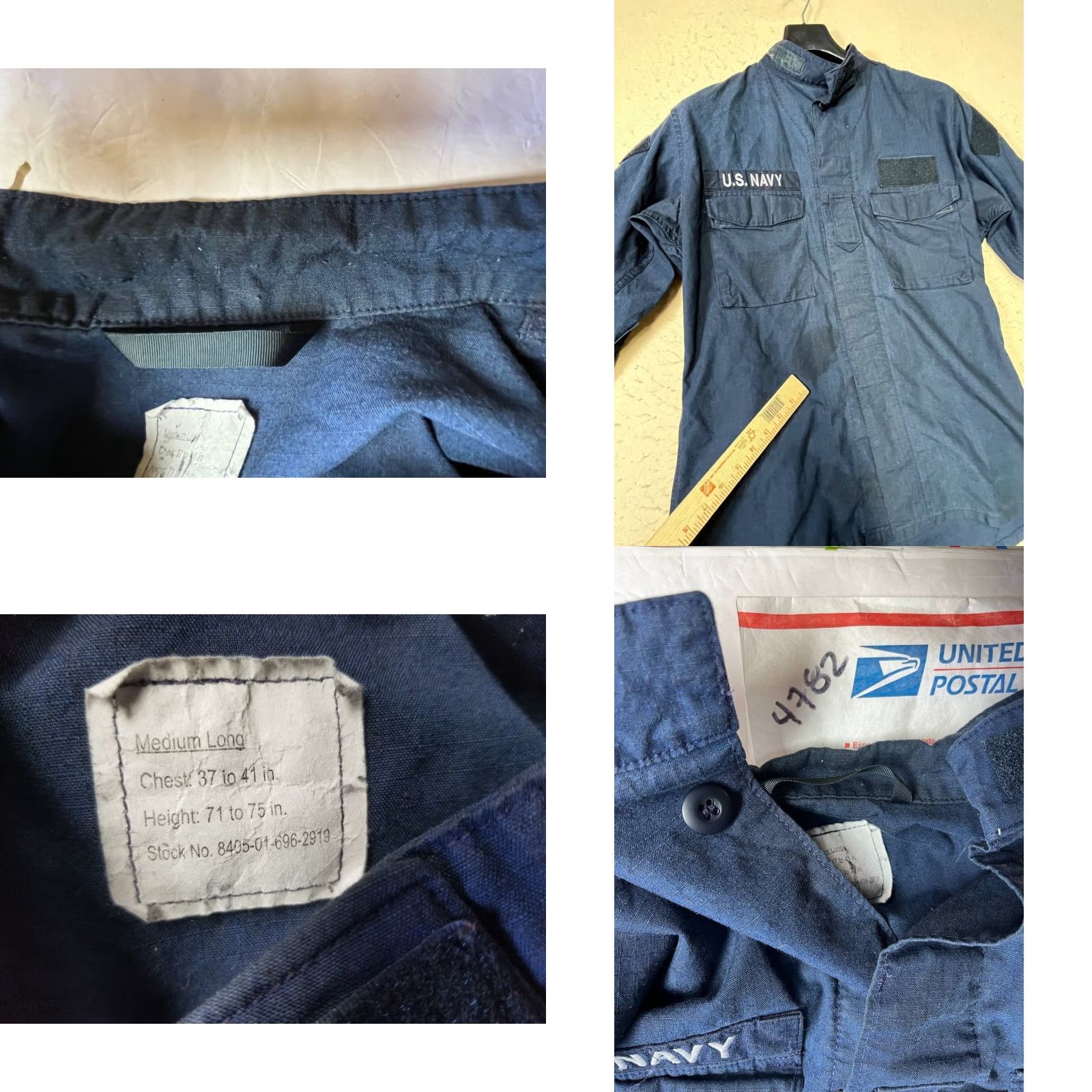 Vintage VINTAGE US Navy Jacket Coat Military US Navy Hooded Water Resistant Pockets All Seasons Full Zip Green Blue Regular M Men Size US M / EU 48-50 / 2 - 9 Thumbnail