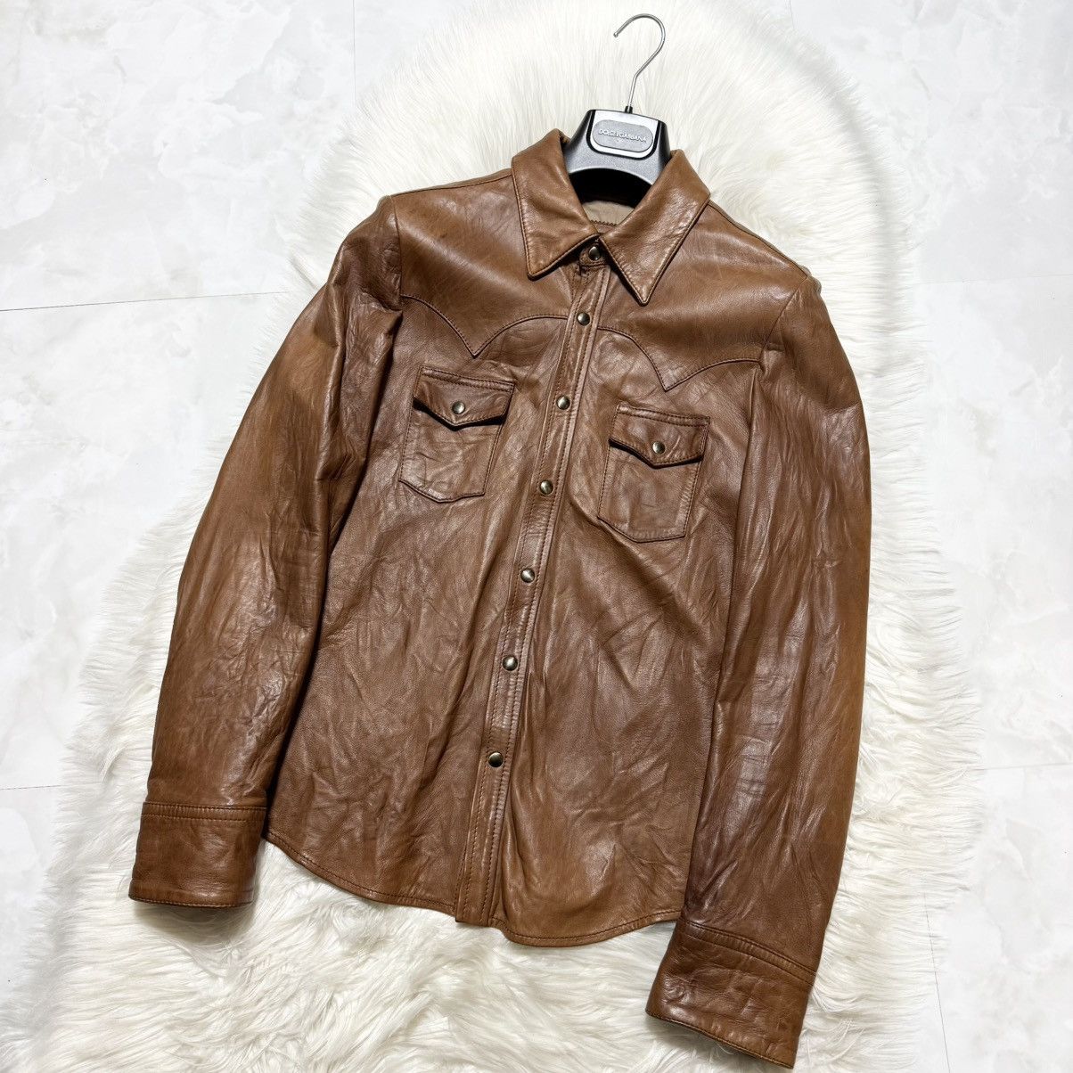 Dolce & Gabbana Dolce & Gabbana Western Leather Shirt Jacket 44 Size US S / EU 44-46 / 1 - 3 Thumbnail