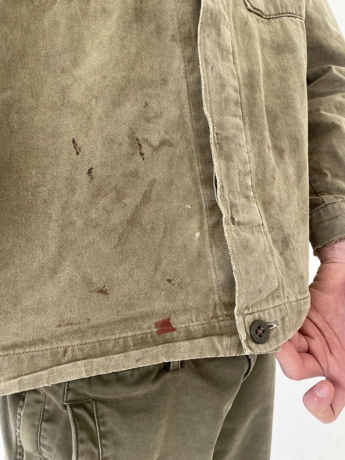 Vintage 50s Vintage Military Eastern Bloc Overshirt Jacket Workwear Size US M / EU 48-50 / 2 - 6 Thumbnail