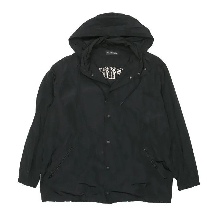 Balenciaga Balenciaga Black Hooded Button-Up Jacket Size US L / EU 52-54 / 3 - 1 Thumbnail