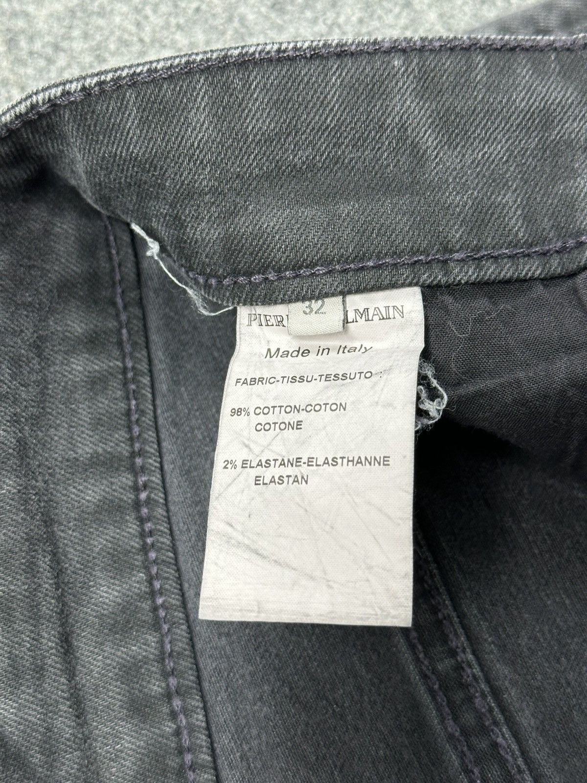 Pierre Balmain Pierre Balmain - Men’s Moto Biker - Washed Black Denim Jeans Size US 32 / EU 48 - 11 Thumbnail