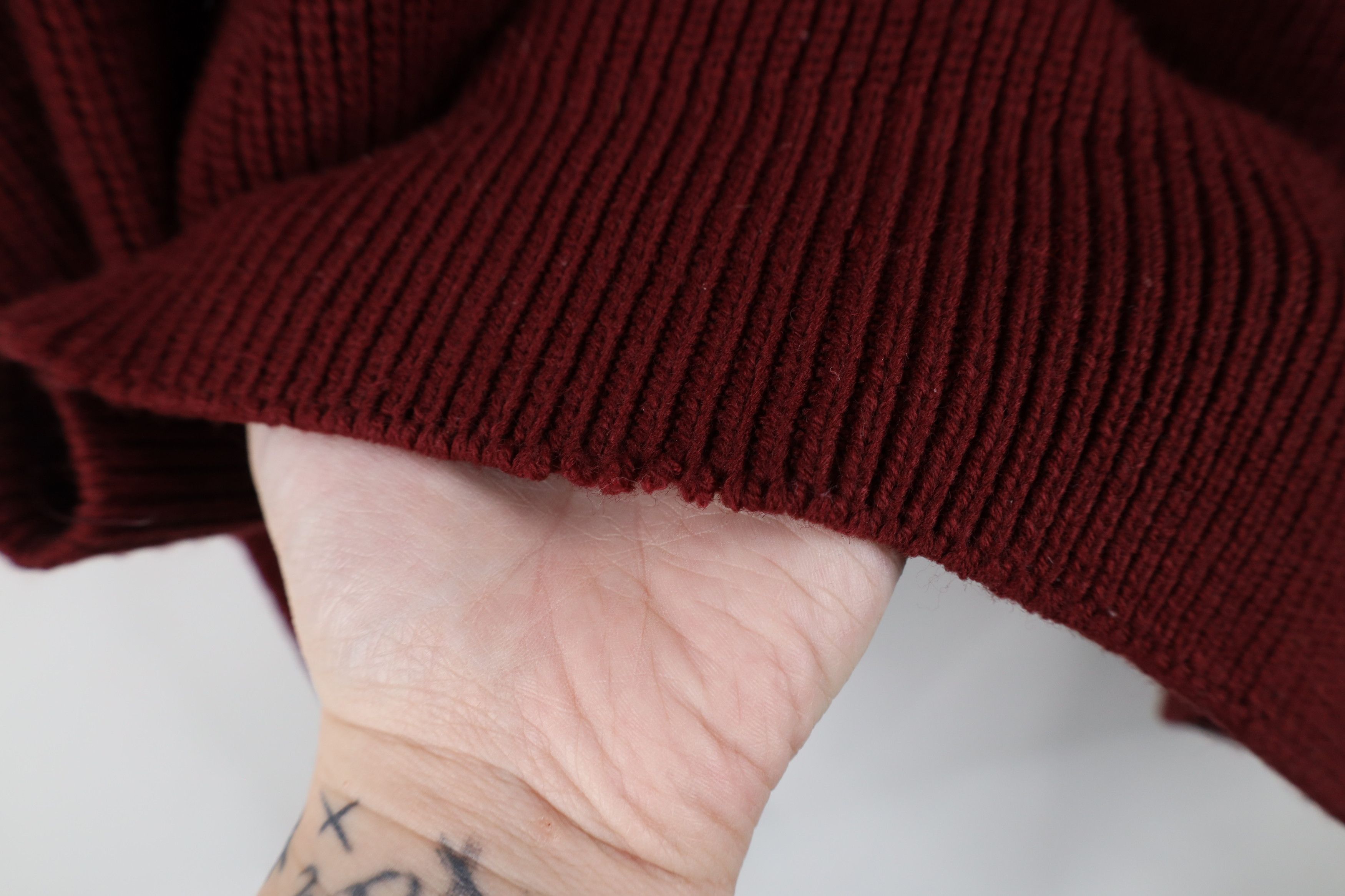 Vintage Vintage 90s Streetwear Ribbed Knit Crewneck Sweater Red Size XL / US 12-14 / IT 48-50 - 6 Thumbnail