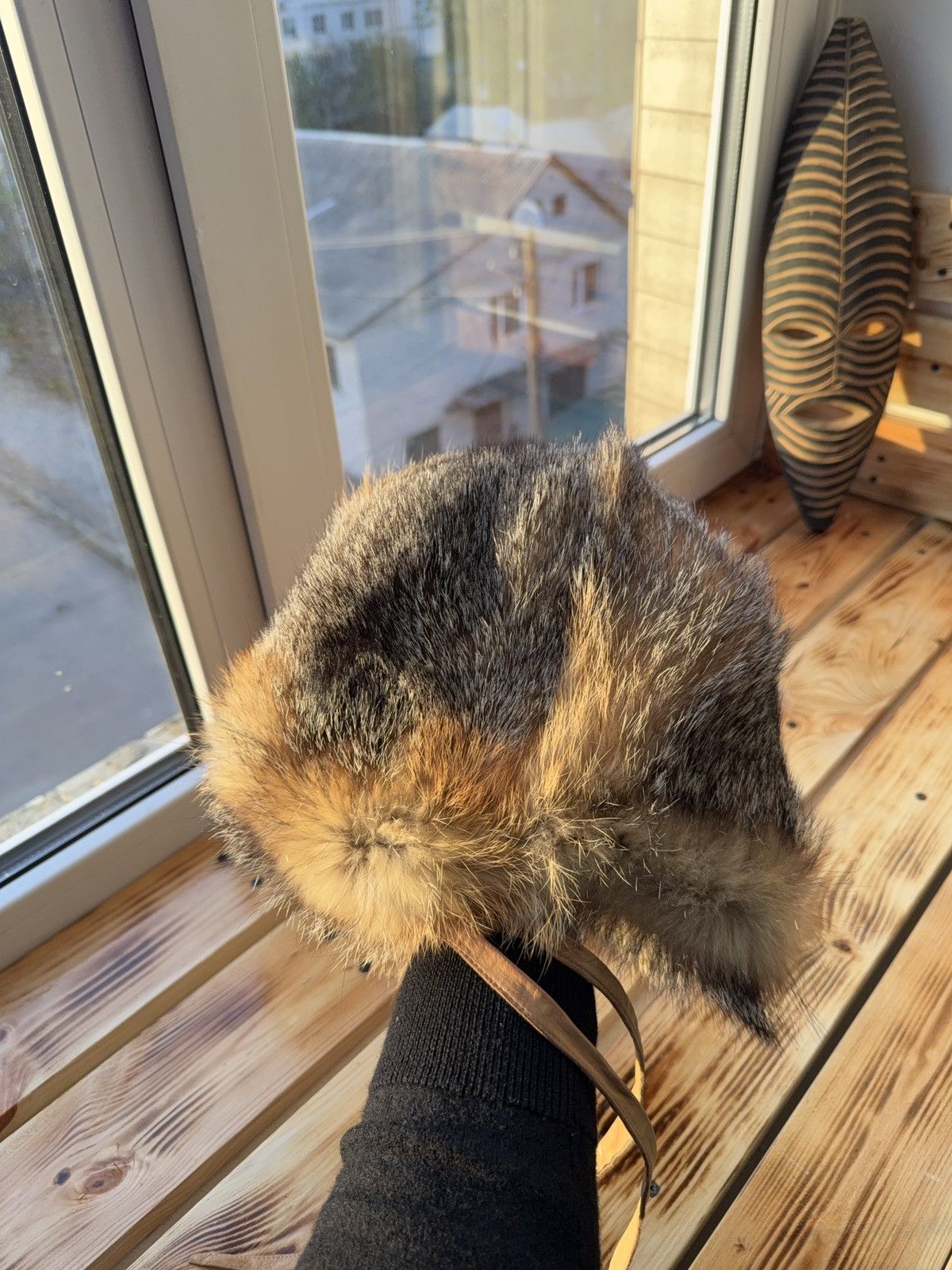 Le Grande Bleu (L.G.B.) Vintage Y2K Fuzzy 90s Luxury Real Fur Ushanka Hat LGB Style Size ONE SIZE - 6 Thumbnail