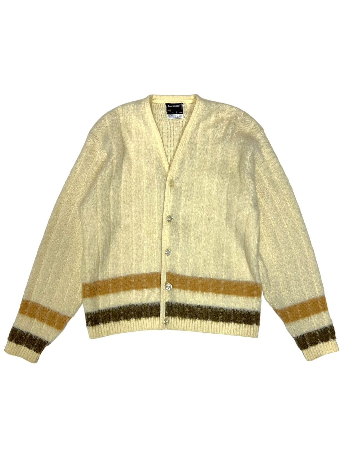 60's Towncraft Striped Mohair Cardigan - Medium – Kissing Booth