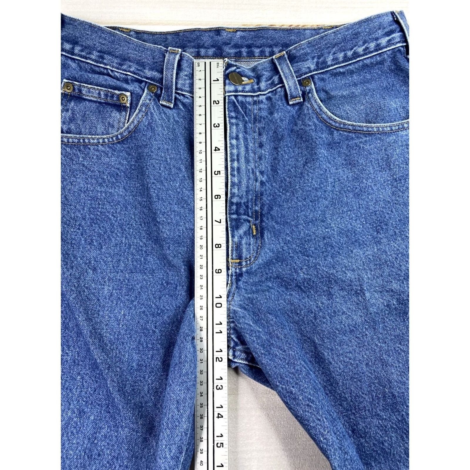 Carhartt Carhartt Jeans Men’s 34x32 Relaxed Denim Workwear B17 DST Tapered Leg Blue 5-Pocket Logo Vintage: No Size US 34 / EU 50 - 4 Thumbnail