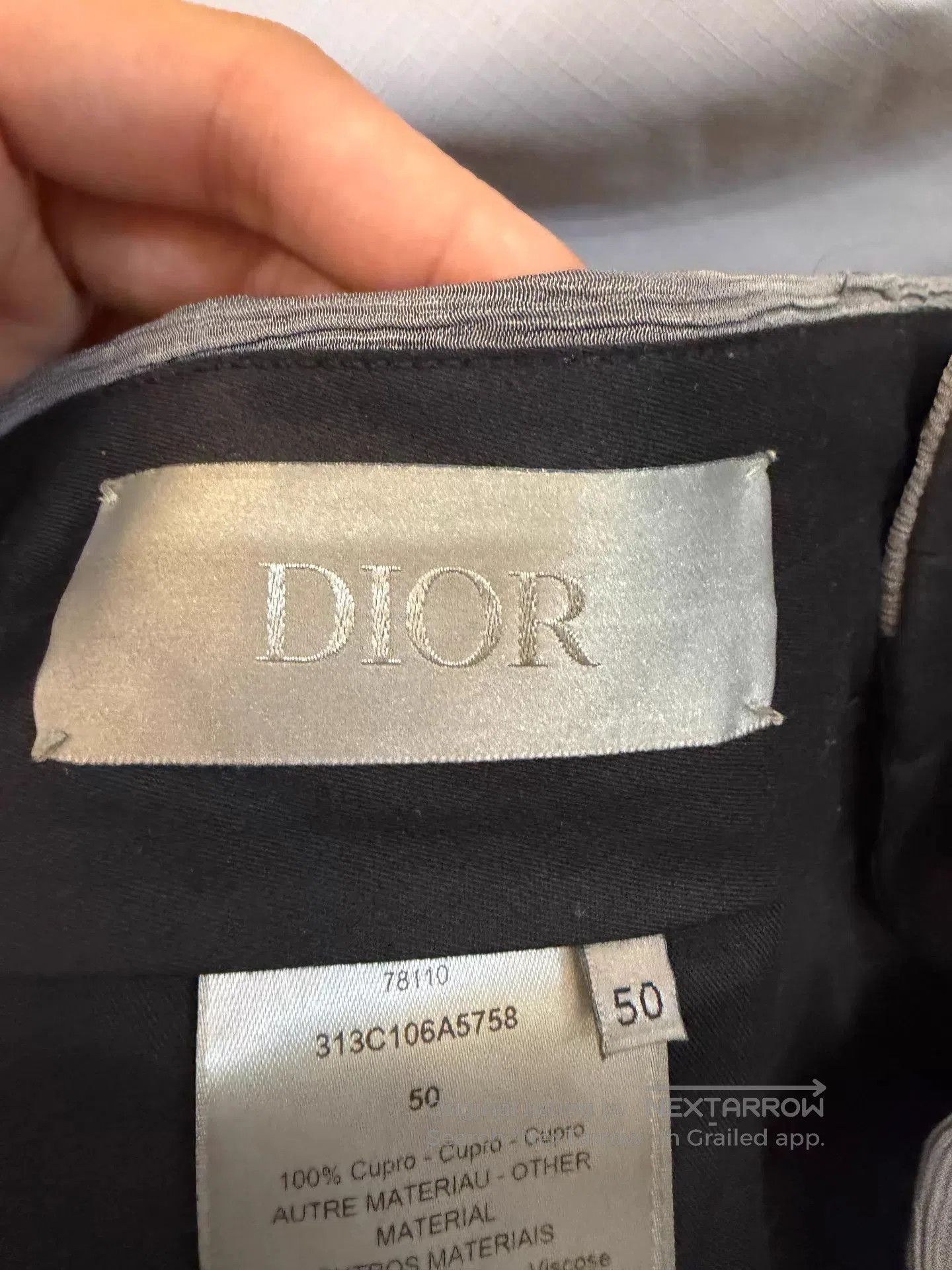 Dior Black Casual Pants with Subtle Pattern - Size 34. Size US 34 / EU 50 - 3 Thumbnail