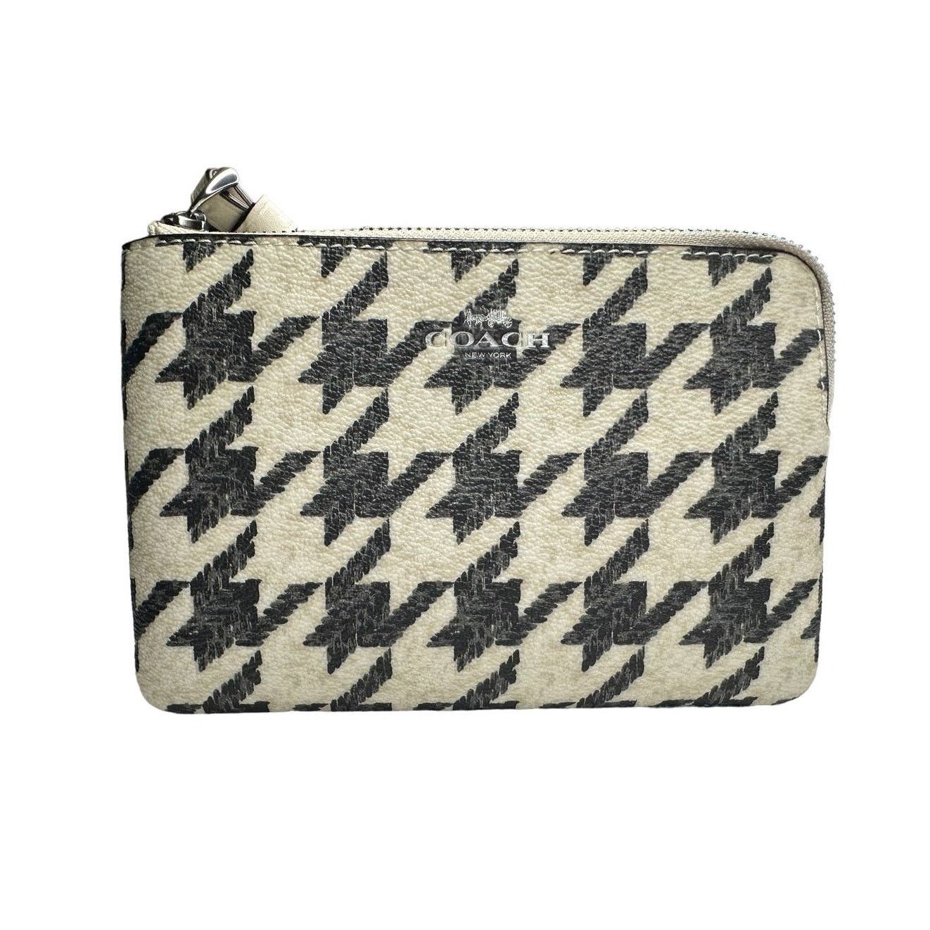Coach Coach Corner Zip Wristlet With Houndstooth Print Size ONE SIZE - 1 Thumbnail