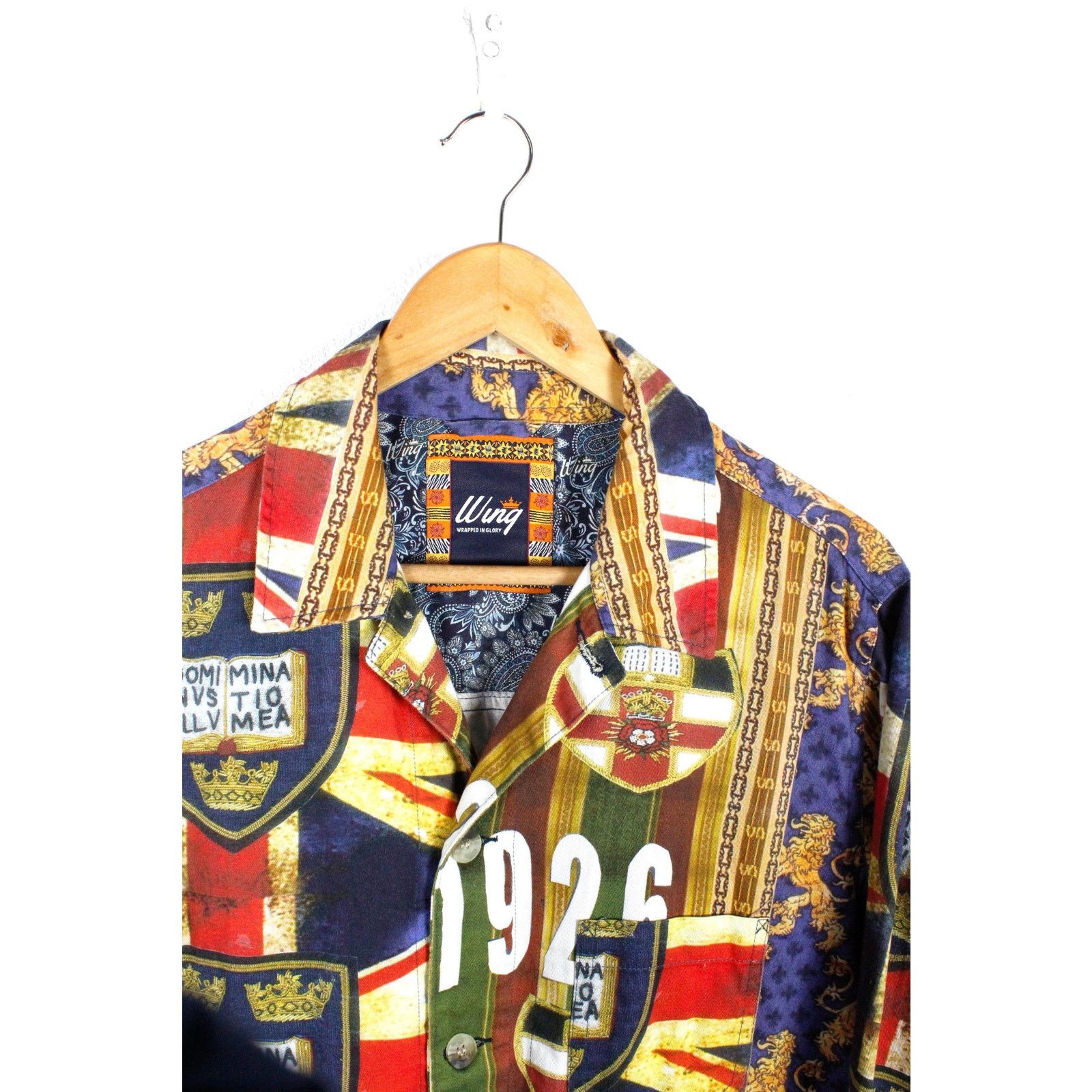 Vintage Wing Crazy Britain Printed Signature Glory Blazer Jacket Size US M / EU 48-50 / 2 - 2 Thumbnail