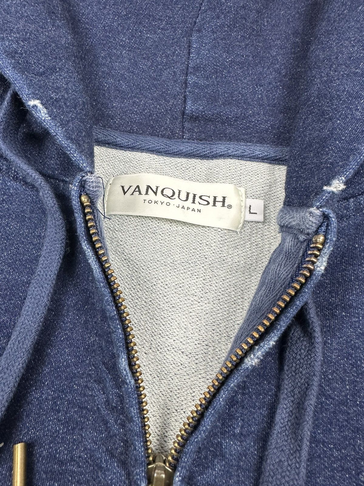 Japanese Brand Vanquish Sashiko Boro Zipper Hoodie Size US L / EU 52-54 / 3 - 7 Thumbnail
